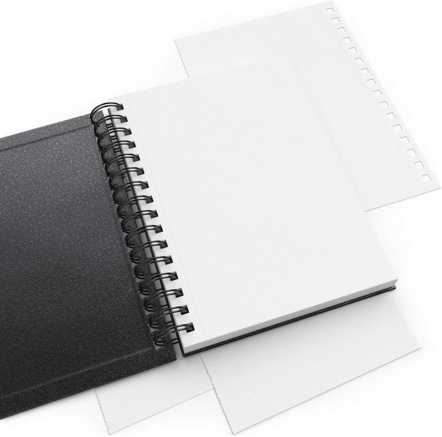 ARTEZA Watercolor Sketchbook, 2-Pack, 64 Pages Each, 9 x 12 Inches, Brown Hardcover, 140-Pound Spiral-Bound Paper(Black)