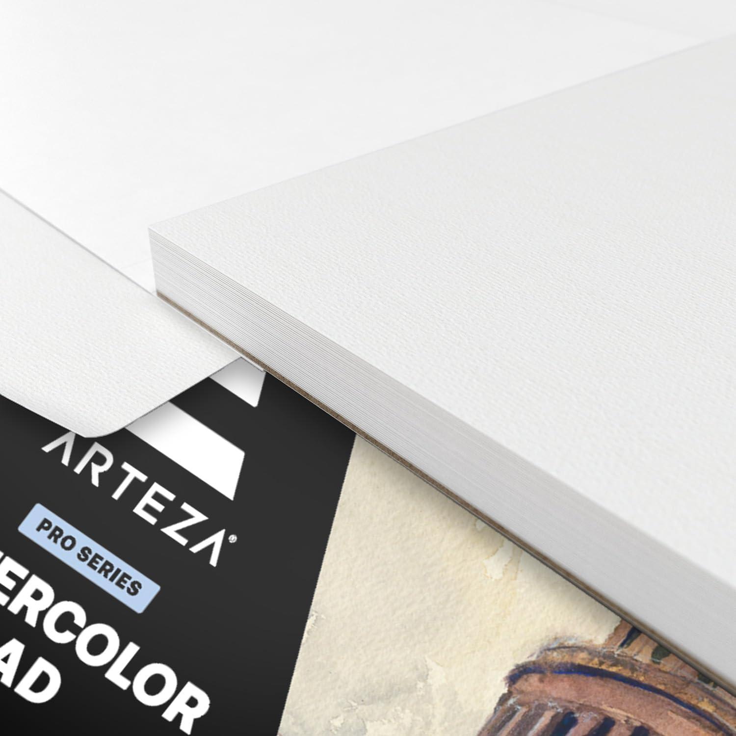 ARTEZA Watercolor Paper, Pack of 2, 32 Sheets Each, 11×14 Inches Watercolor Sketchbook, 140lb/300gsm, Cold Press, Acid Free Art Paper