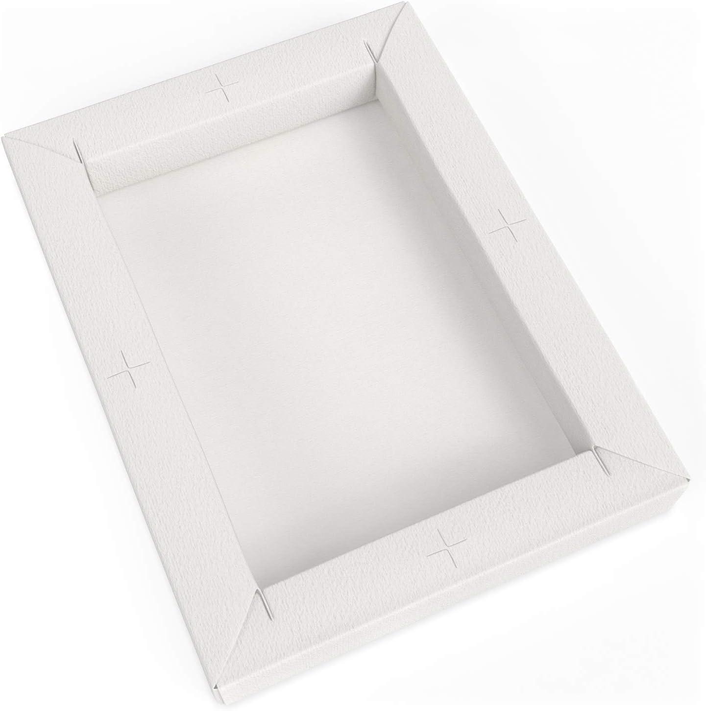 ARTEZA Watercolor Art Paper Foldable Canvas Pad, 5×6.6 Inches, 20 Sheets, DIY Frame(White)
