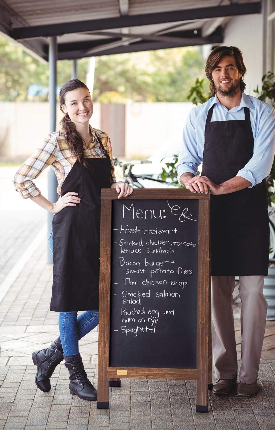 Arteza 40×20 Inch A-Frame Chalkboard Easel Set, Outdoor Chalkboard Sign with Chalk Sticks, Chalk Markers, Erasers, and Stencils, Standing Sign, Office Supplies for Businesses, Announcements & Events(40×20 Inch + Markers)