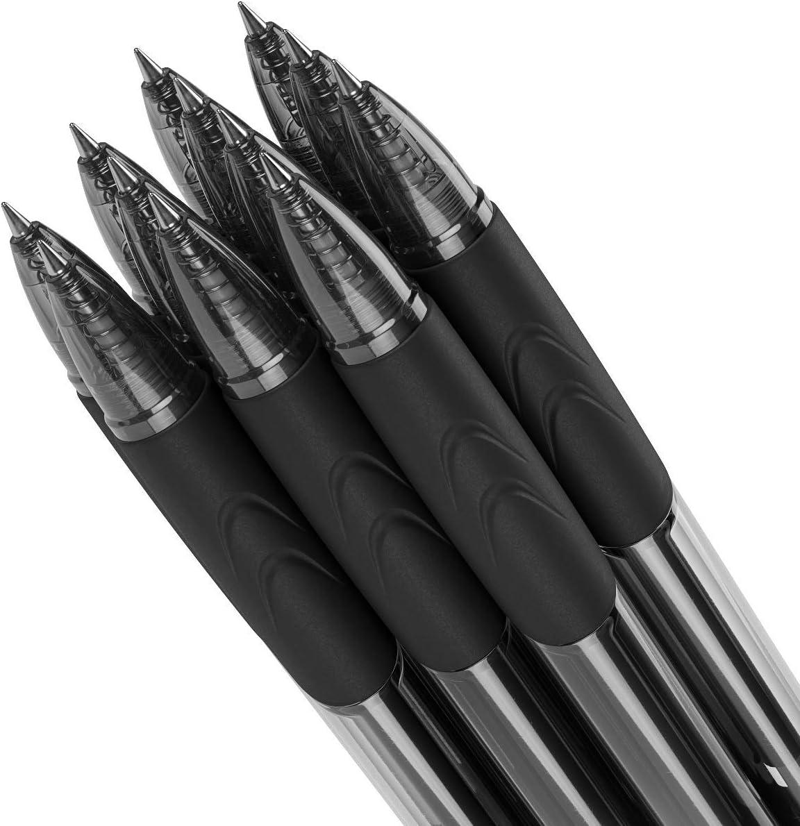ARTEZA Black Gel Pens Pack of 50, Quick-Drying, 0.7mm Medium Point, Smooth Writing Pens for Note Taking, Office, School Supplies(1 Count (Pack of 24))