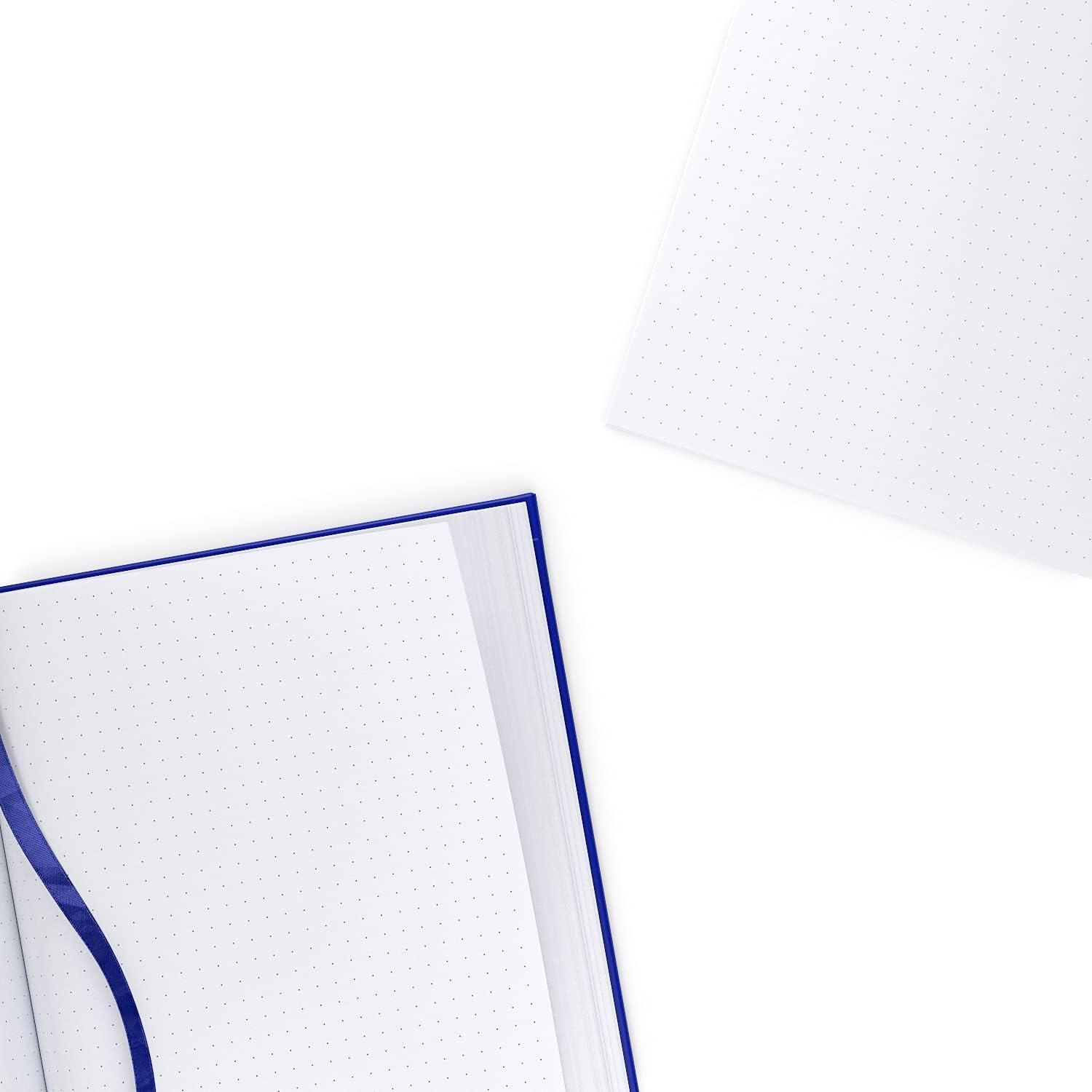ARTEZA Dotted Journals, Pack of 2, 6×8 Inches, 96 Sheets, Cobalt Blue and Gray, Hardcover Notebooks with Smooth Paper(Bird & Cobalt Blue)
