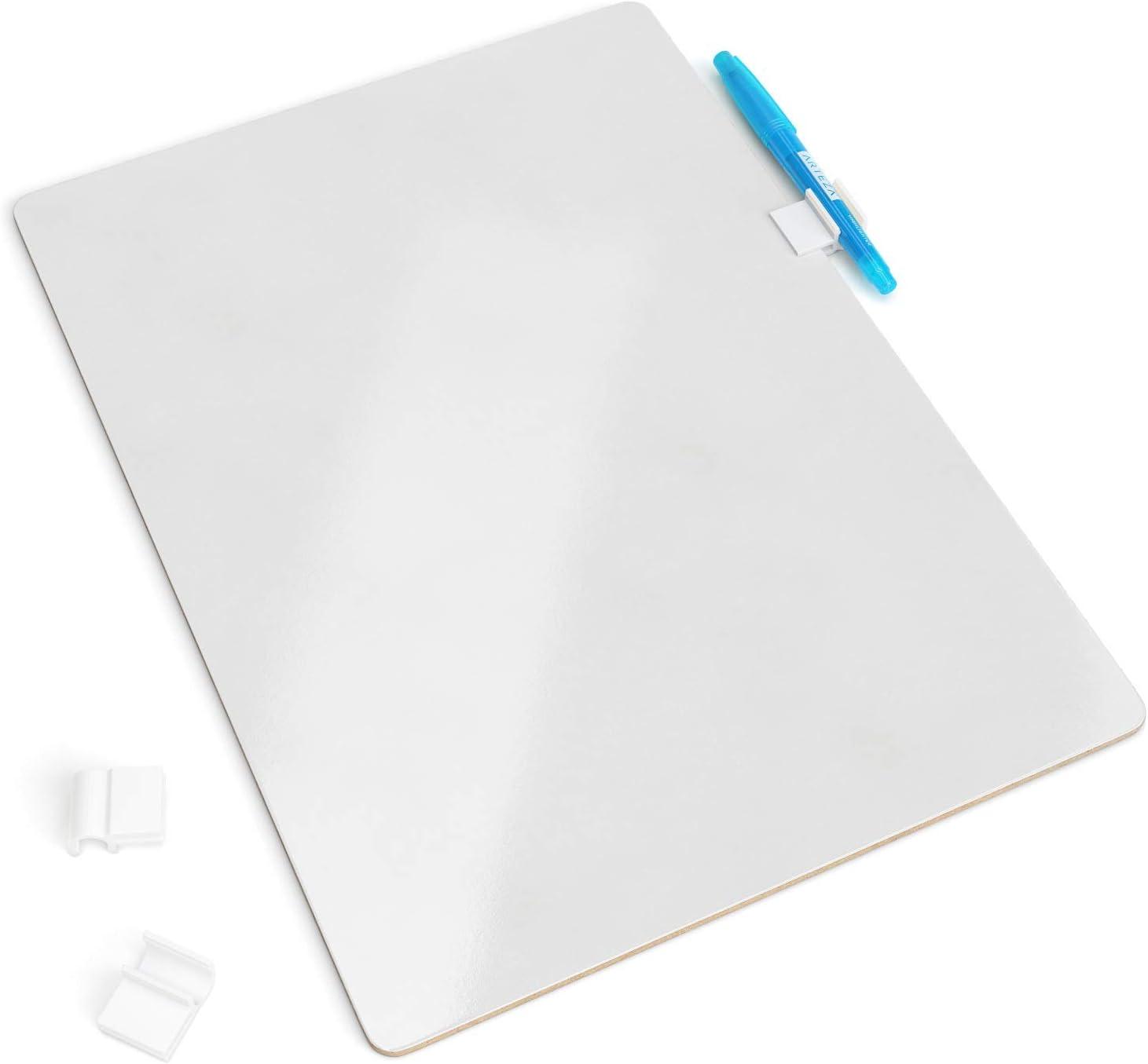 ARTEZA Mini White Boards (16 Pack), 9×12 inch Dry Erase Boards, Double-Sided Dry Erase Lapboards, Back to School Supplies for Classroom, College, Students, Teachers, and Office Applications(White)