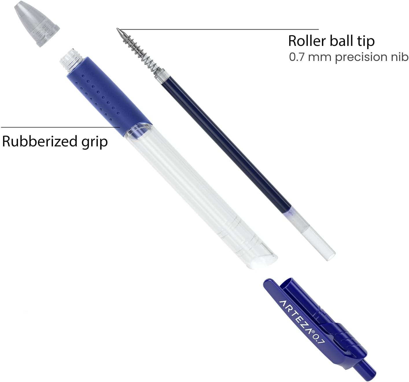 ARTEZA Gel Pen Refills, Pack of 50 – Blue Ink Rollerball Refills with Fine Tip, Quick-Drying, Non-Toxic, for Office, School & Everyday Writing(50 Pack)