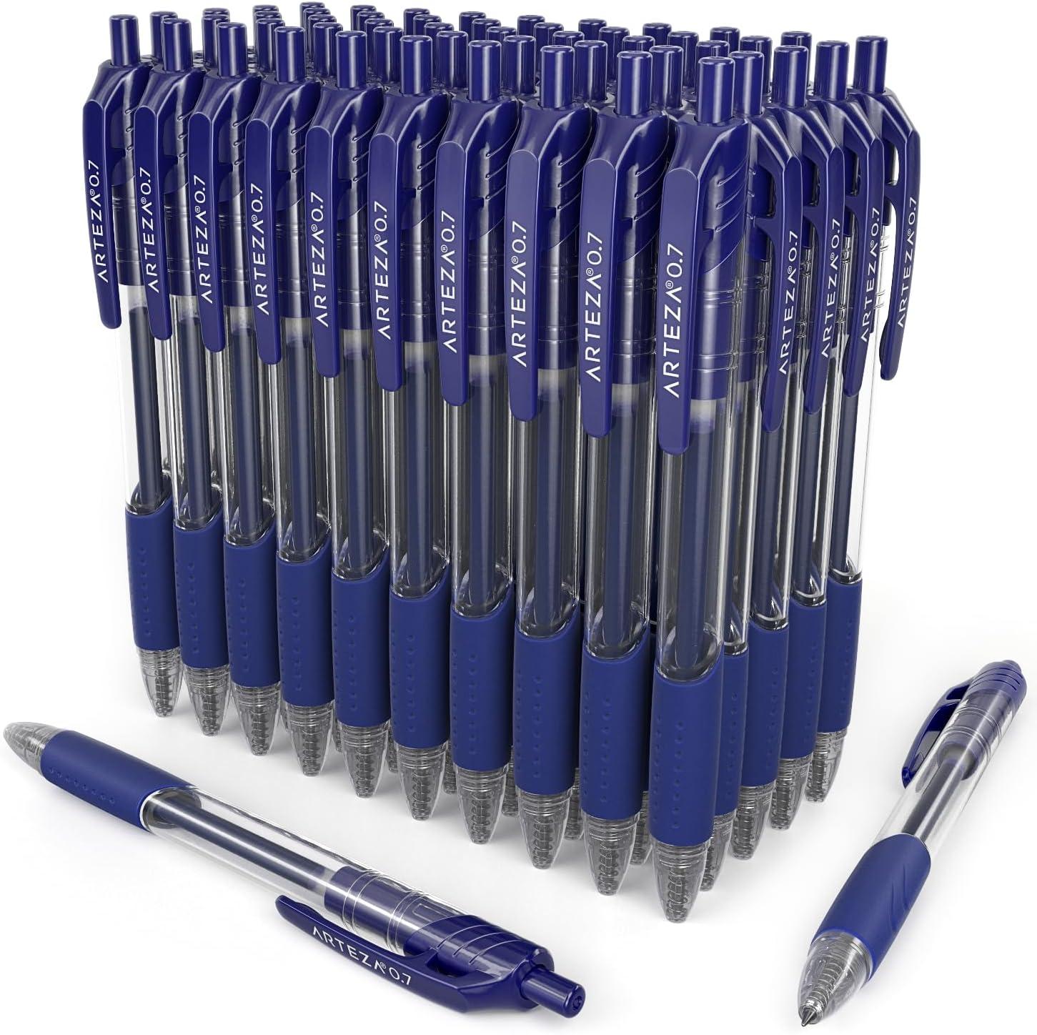 ARTEZA Gel Pen Refills, Pack of 50 – Blue Ink Rollerball Refills with Fine Tip, Quick-Drying, Non-Toxic, for Office, School & Everyday Writing(50 Pack)