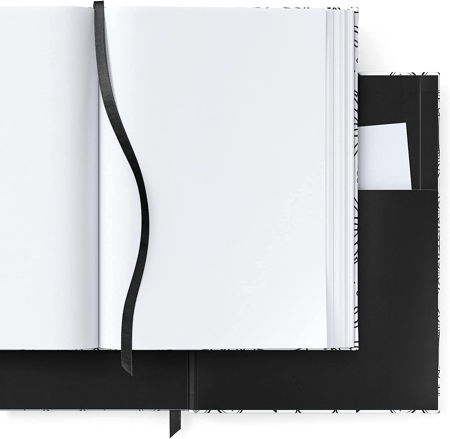 Arteza Journal Blank Page Notebooks, Pack of 2, 6 x 8 inches, 96 Sheets, Hunter Green and Saddle, Hardcover Notepads with Smooth Blank Paper for Writing, Journaling(Mandala)