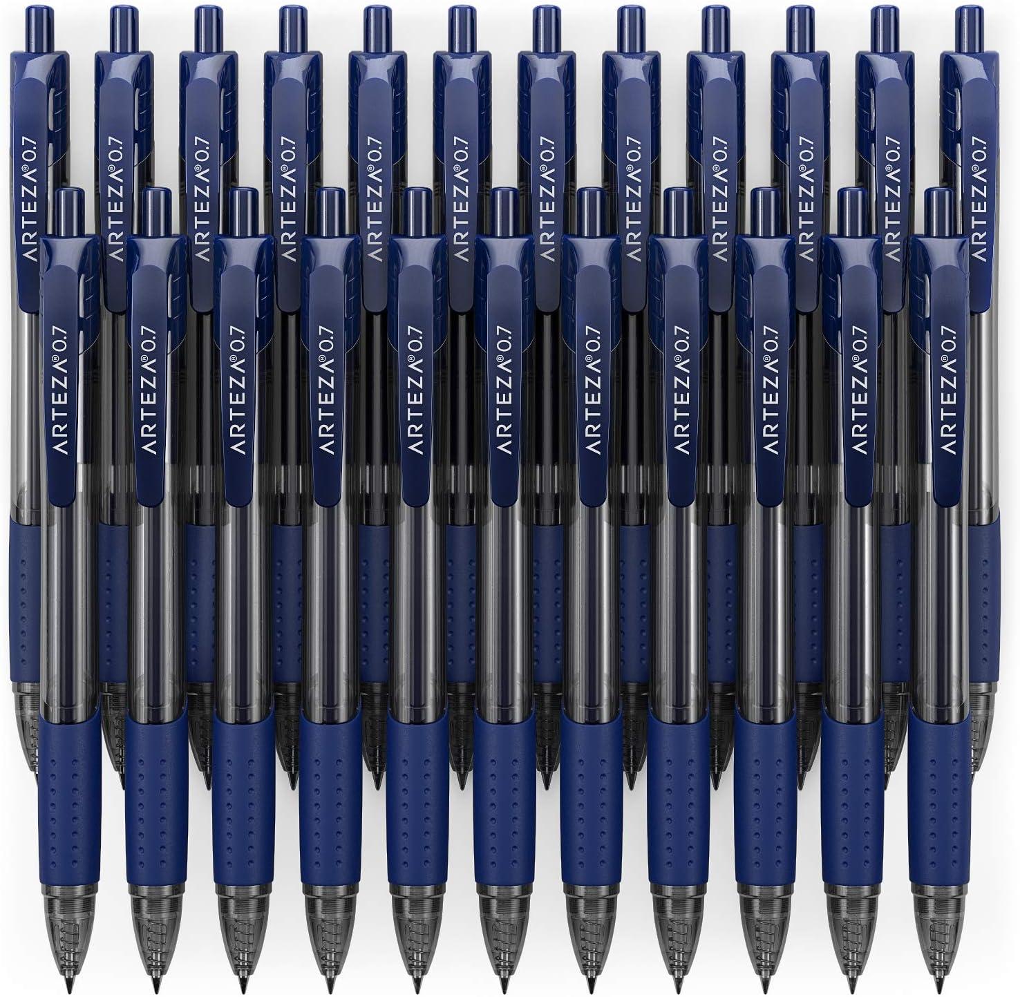 ARTEZA Gel Pen Refills, Pack of 50 – Blue Ink Rollerball Refills with Fine Tip, Quick-Drying, Non-Toxic, for Office, School & Everyday Writing(24 Pack)