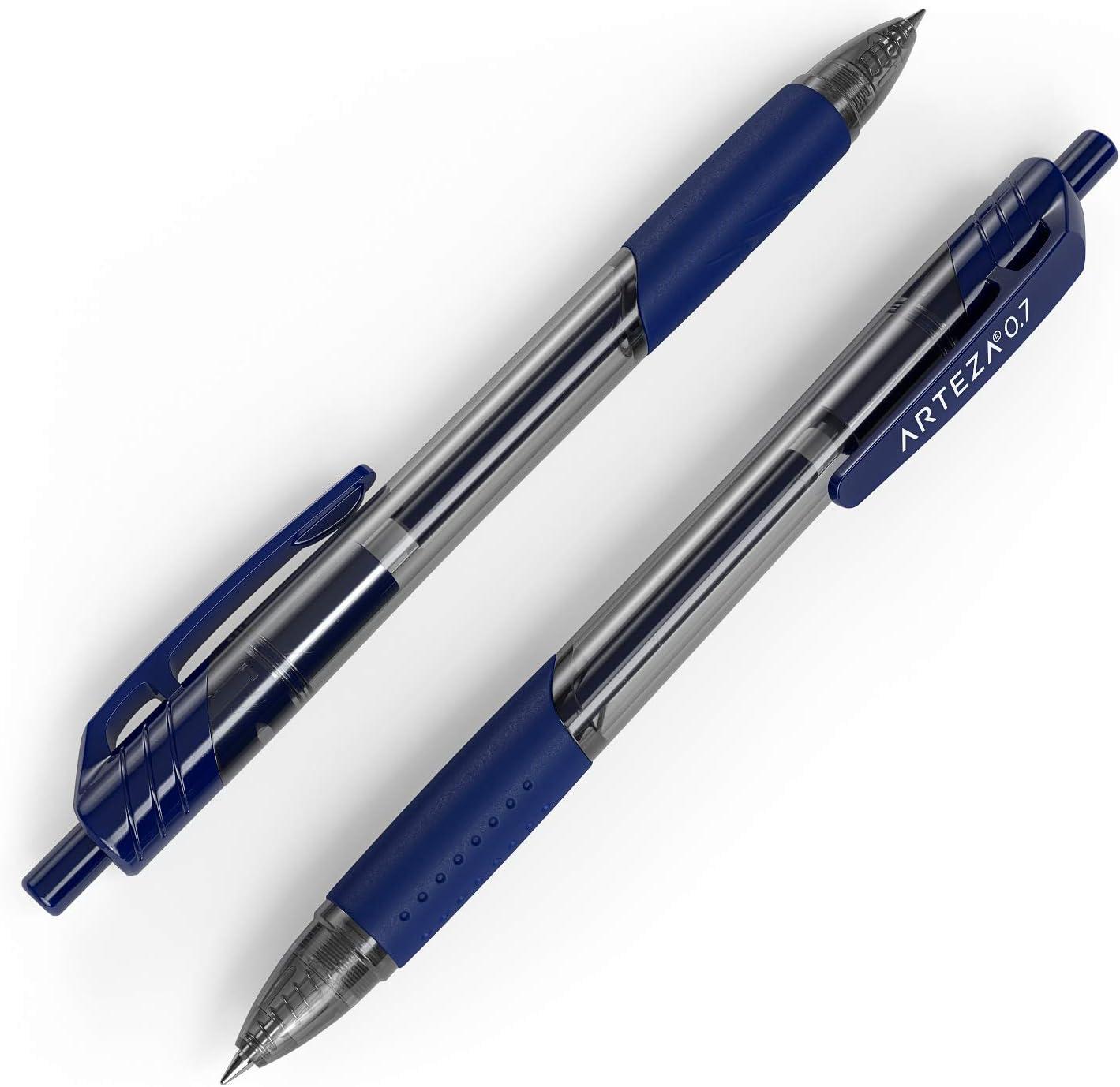 ARTEZA Gel Pen Refills, Pack of 50 – Blue Ink Rollerball Refills with Fine Tip, Quick-Drying, Non-Toxic, for Office, School & Everyday Writing(24 Pack)