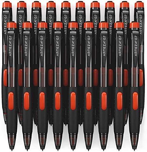 ARTEZA HB Mechanical Pencil Pack of 20, 0.7 Millimeter Medium Point Lead and Replaceable Eraser, Latex-Free Grip, Office and School Supplies(1 Count (Pack of 20))