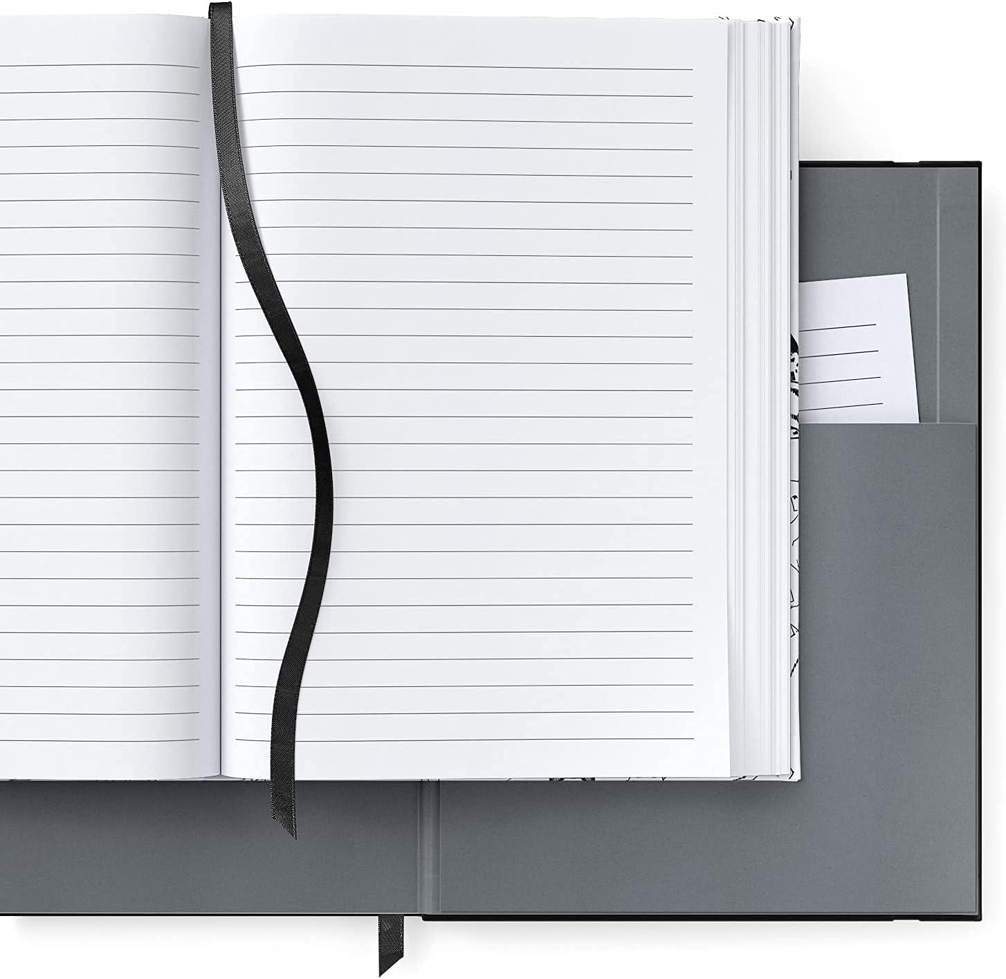 ARTEZA Journal Notebooks, Pack of 2, 6×8 Inches, 96 Sheets, Green and Saddle, Hardcover Notepads with Lined Paper(Dogs & Black)