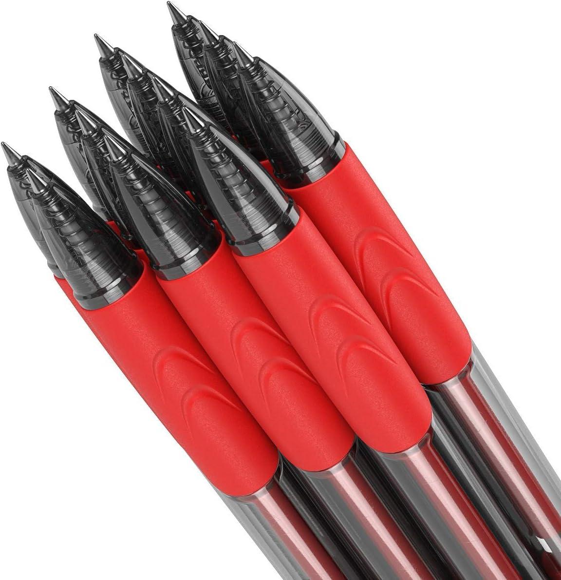ARTEZA Red Gel Pens Pack of 24, 0.7mm Medium Point, Quick Drying Ink for Smooth Writing, Office & School Supplies(1 Count (Pack of 24))