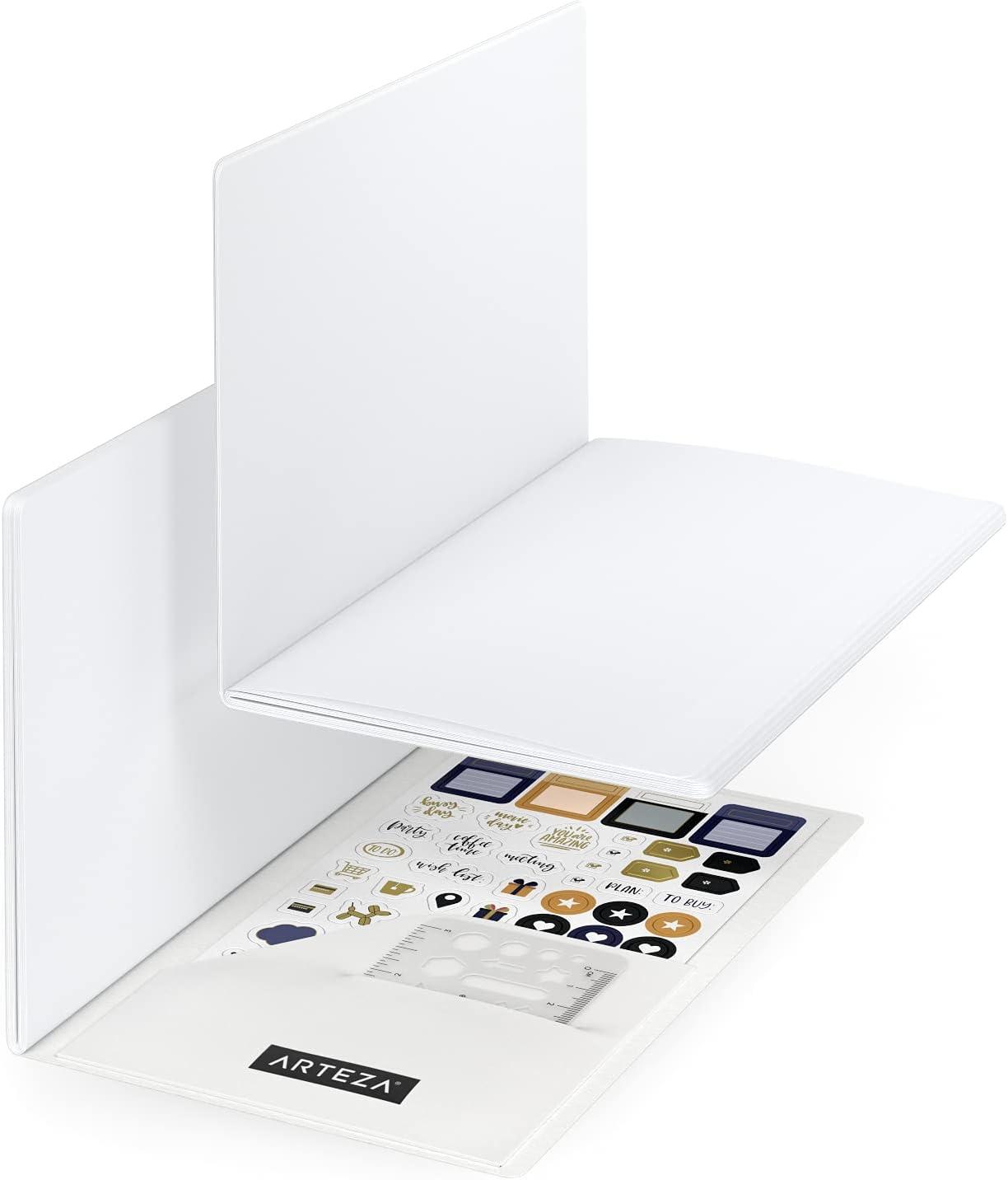 ARTEZA Pocket Notebooks, 5 x 8 Inches, Set of 5, 40 Sheets Each, Abstract Design, 2 Ruled, 2 Dotted and 1 Blank Softcover Journal with Smooth Paper(Constellation Designs)