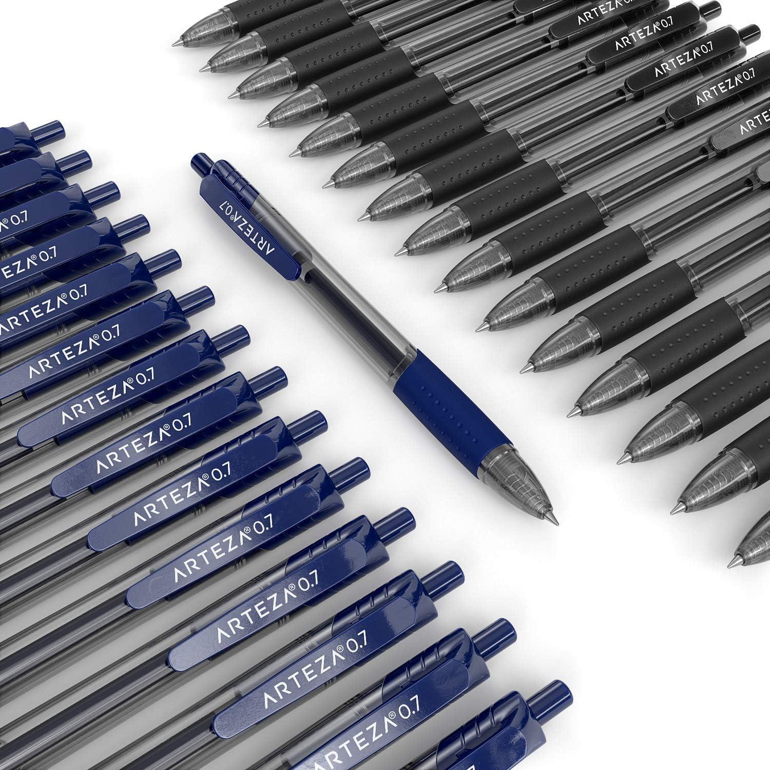 ARTEZA Gel Pen Refills, Pack of 50 – Blue Ink Rollerball Refills with Fine Tip, Quick-Drying, Non-Toxic, for Office, School & Everyday Writing(30 Pack)