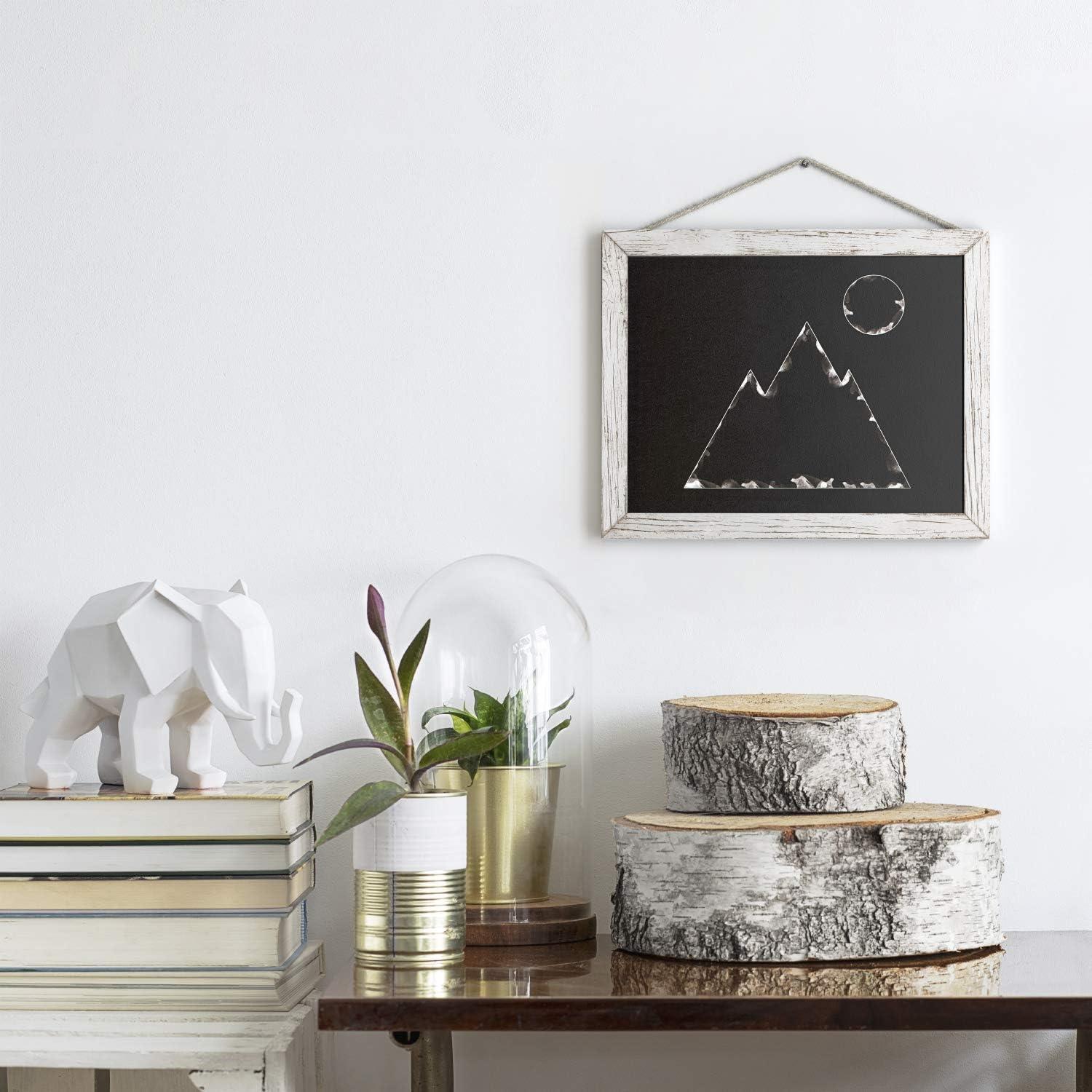 ARTEZA Vintage Framed Chalkboards, Pack of 5, 9.5 x 12 Inches, Decorative Blackboards with String, Art Supplies for Cafes, Stores, Kitchen, Weddings & Special Events