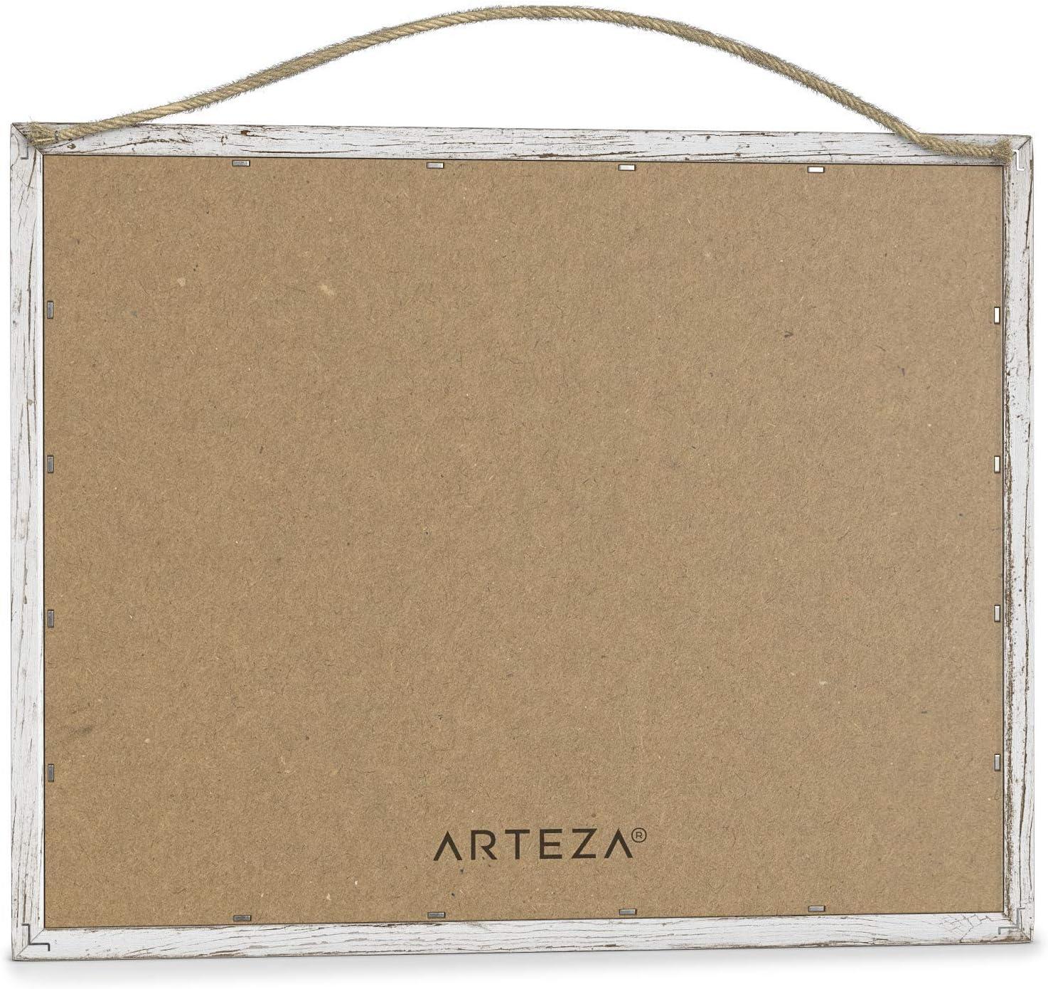 ARTEZA Vintage Framed Chalkboards, Pack of 5, 9.5 x 12 Inches, Decorative Blackboards with String, Art Supplies for Cafes, Stores, Kitchen, Weddings & Special Events