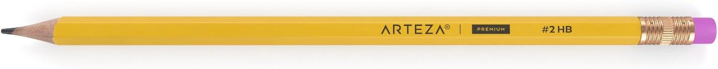ARTEZA HB Pencils #2, Pack of 48 Wood-Cased Graphite Pre-Sharpened Pencils in Bulk, Office and School Supplies for Exams, Classrooms, Students