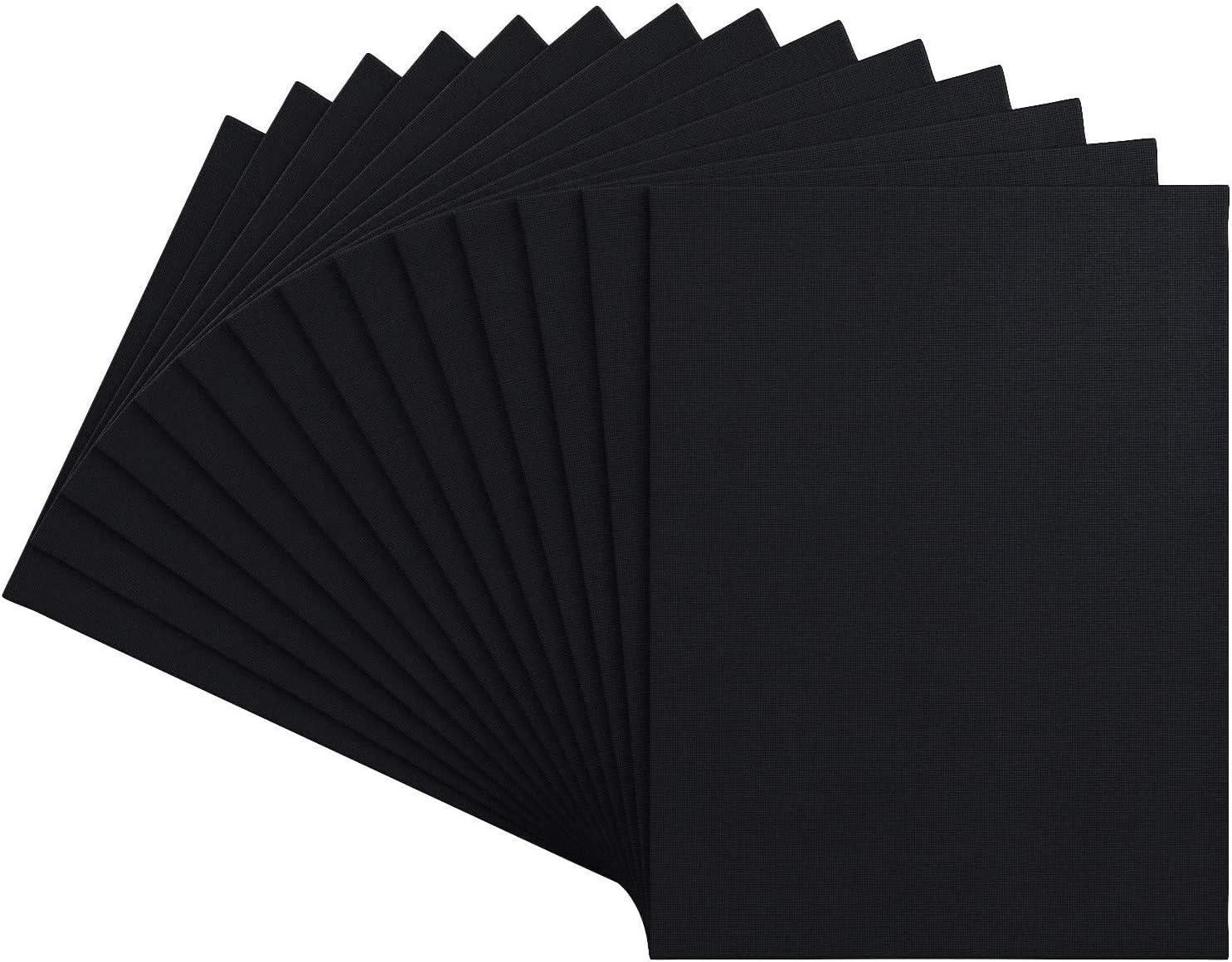 ARTEZA Black Canvas Boards for Painting, 9 x 12 Inches, Pack of 14, Blank Canvas Panels for Acrylic, Oil and Gouache Painting