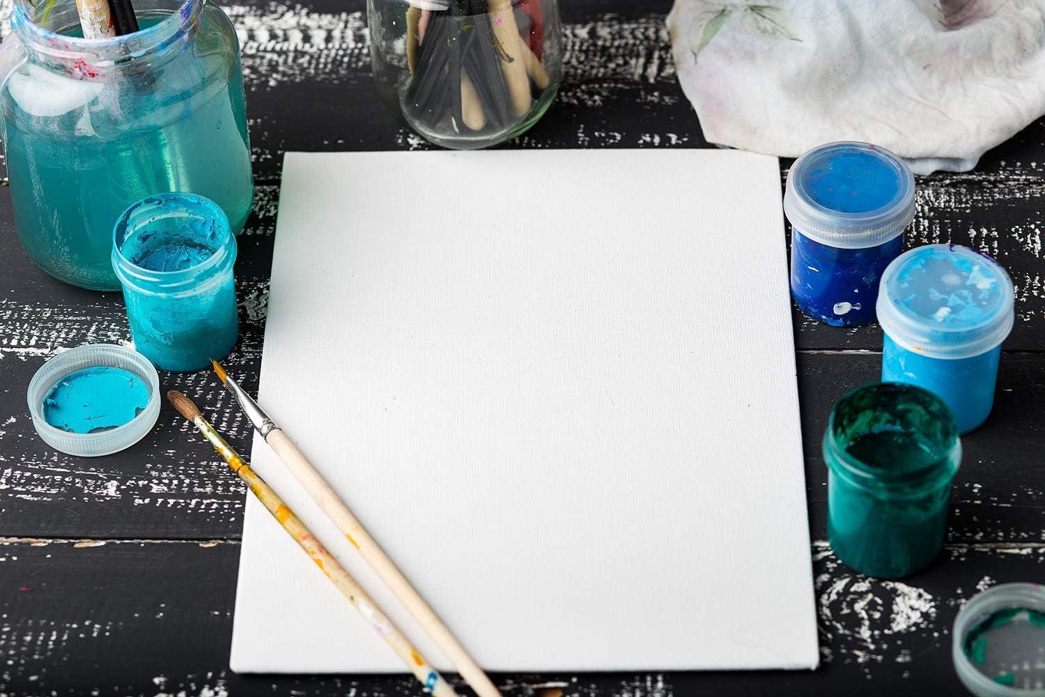 ARTEZA Canvas Boards for Painting, 8 x 10 Inches, Pack of 28, Blank White Canvas Panels for Acrylic, Oil and Gouache Painting(10″x10″)