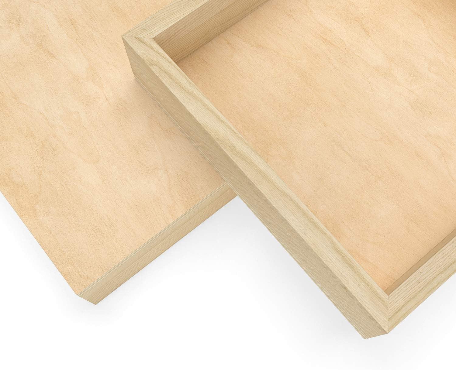 ARTEZA Wooden Canvas Board, 9×12 Inch, Pack of 5 | Cradled Birch Wood Panels for Painting, Acrylic Pouring, Encaustic Art & Wood Burning(8×8 Inch)