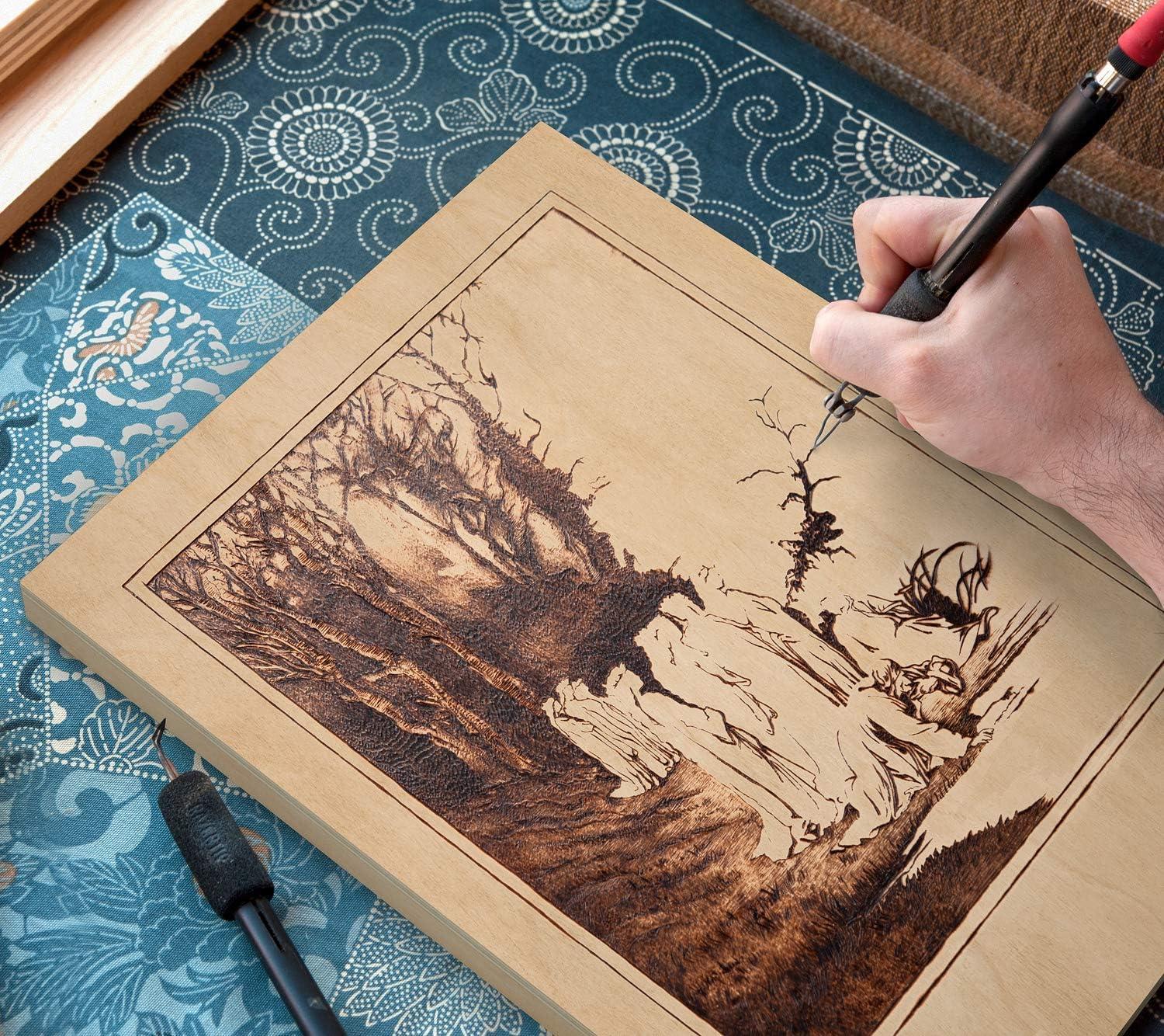 ARTEZA Wooden Canvas Board, 9×12 Inch, Pack of 5 | Cradled Birch Wood Panels for Painting, Acrylic Pouring, Encaustic Art & Wood Burning(8×8 Inch)
