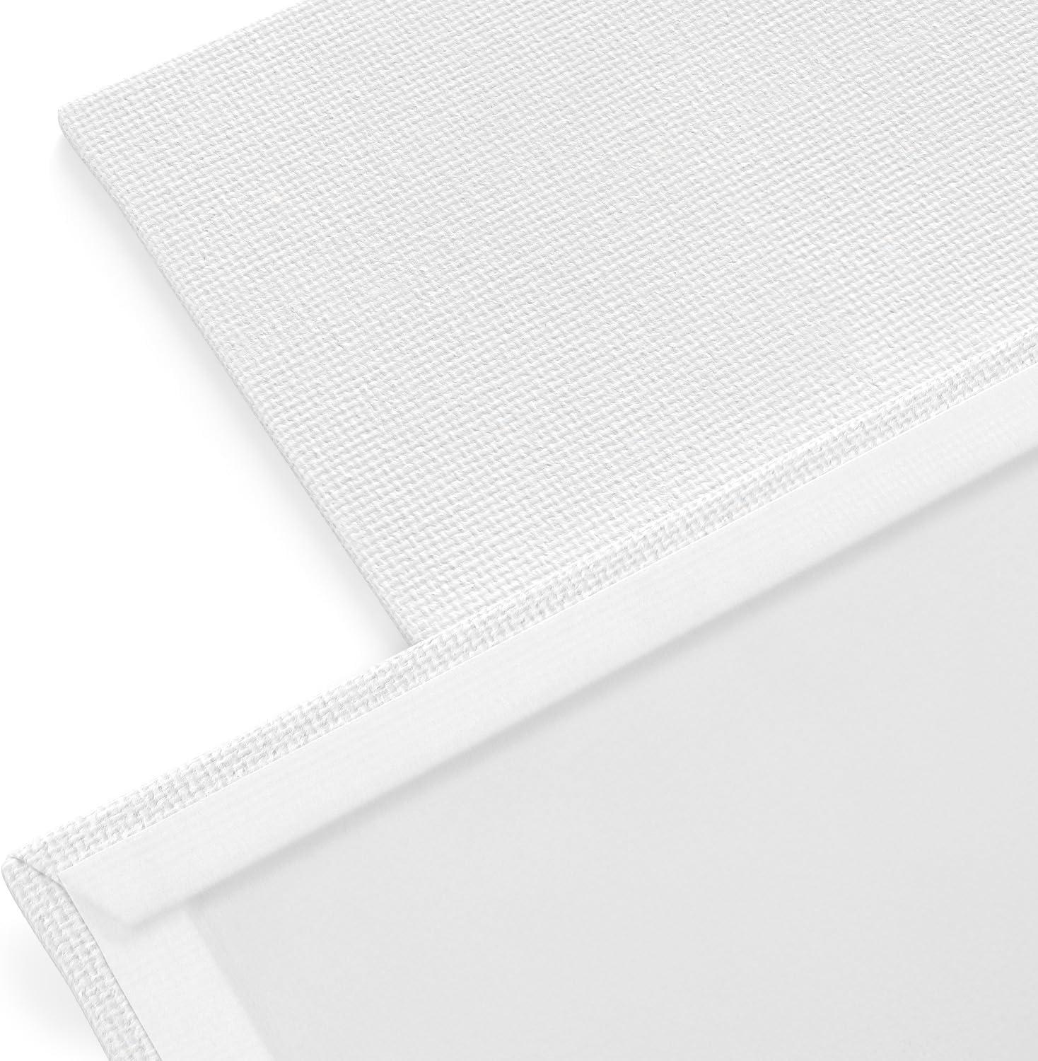 ARTEZA Canvas Boards for Painting, 8 x 10 Inches, Pack of 28, Blank White Canvas Panels for Acrylic, Oil and Gouache Painting(8″x8″)