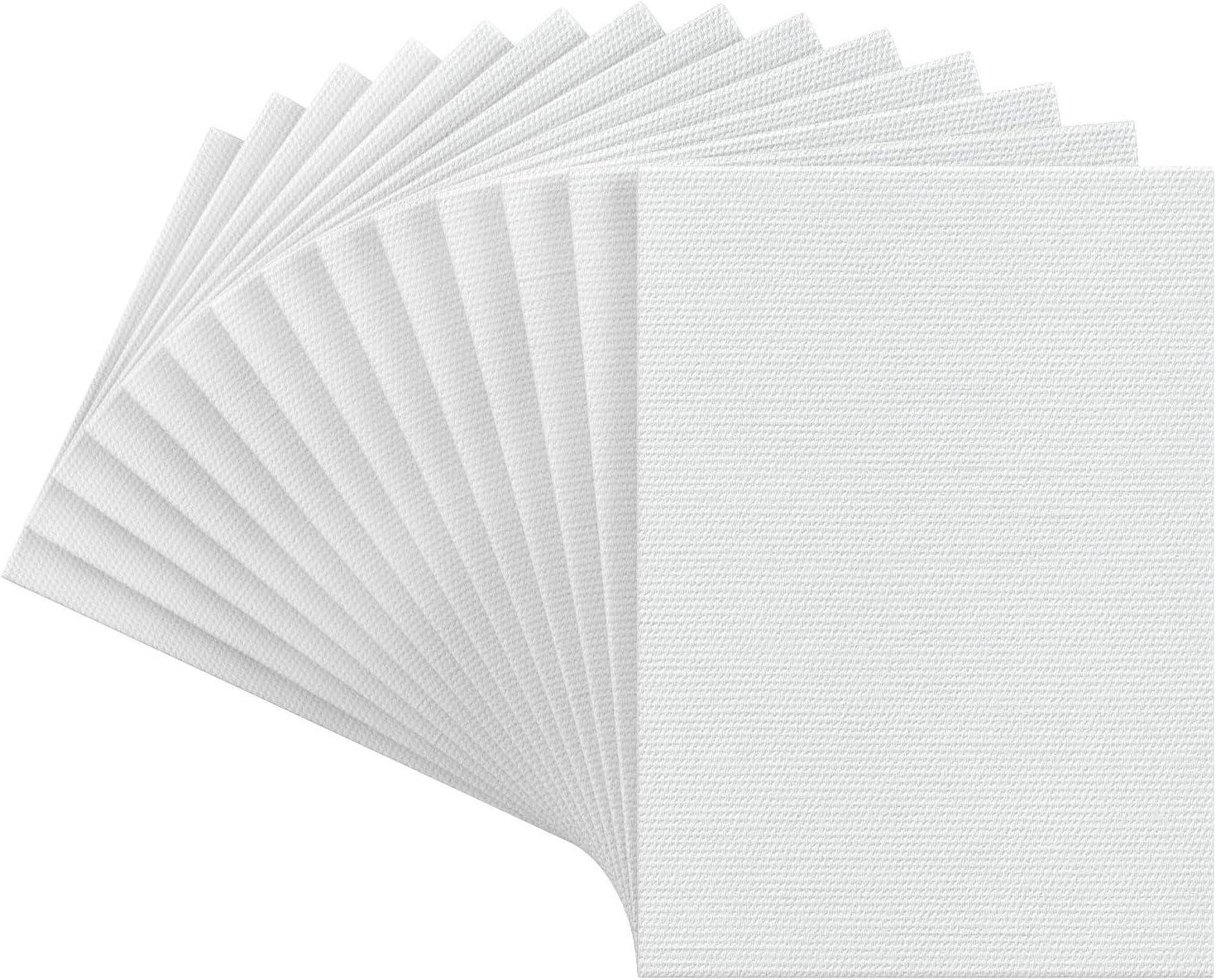 Arteza Canvas Boards for Painting, Pack of 14, 5 x 7 Inches, Blank White Canvas Panels, 100% Cotton, 12.3 oz Gesso-Primed, Art Supplies for Acrylic Pouring and Oil Painting