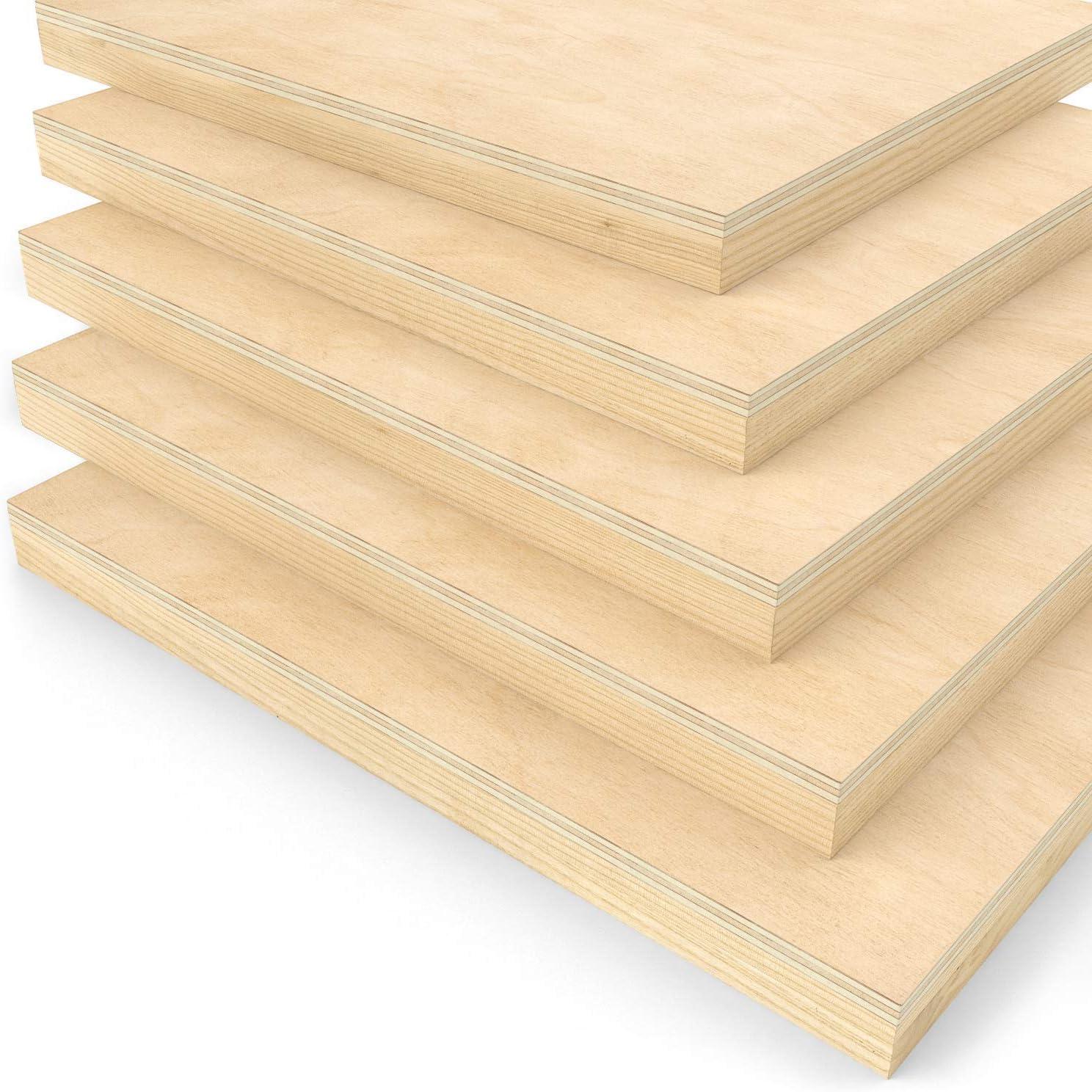 ARTEZA Wooden Canvas Board, 9×12 Inch, Pack of 5 | Cradled Birch Wood Panels for Painting, Acrylic Pouring, Encaustic Art & Wood Burning(8×10 Inch)
