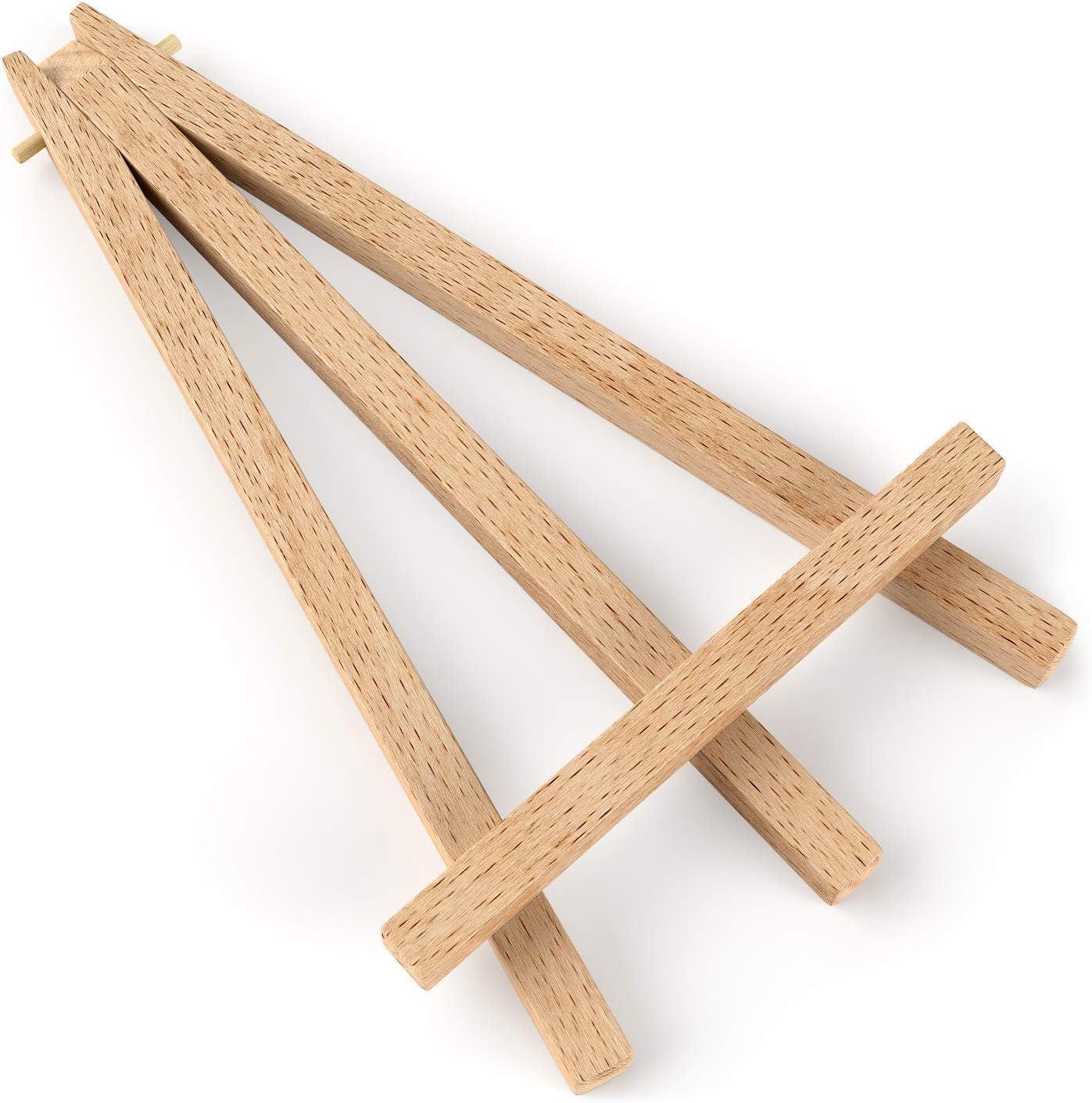 ARTEZA 5 Inch Mini Display Wood Easel, Pack of 40 Art Supplies for Displaying Small Canvases, Business Cards, Photos(Pack 8)