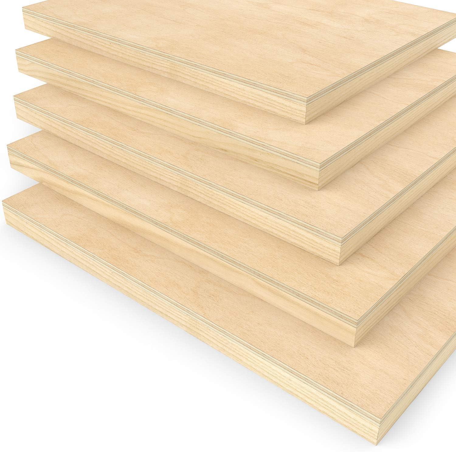 ARTEZA Wooden Canvas Board, 9×12 Inch, Pack of 5 | Cradled Birch Wood Panels for Painting, Acrylic Pouring, Encaustic Art & Wood Burning(9×12 Inch)