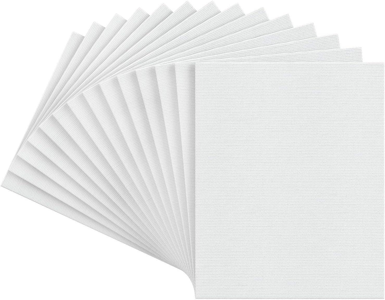 ARTEZA Canvas Boards for Painting, 8 x 10 Inches, Pack of 28, Blank White Canvas Panels for Acrylic, Oil and Gouache Painting(8 x 10 (Pack of 14))