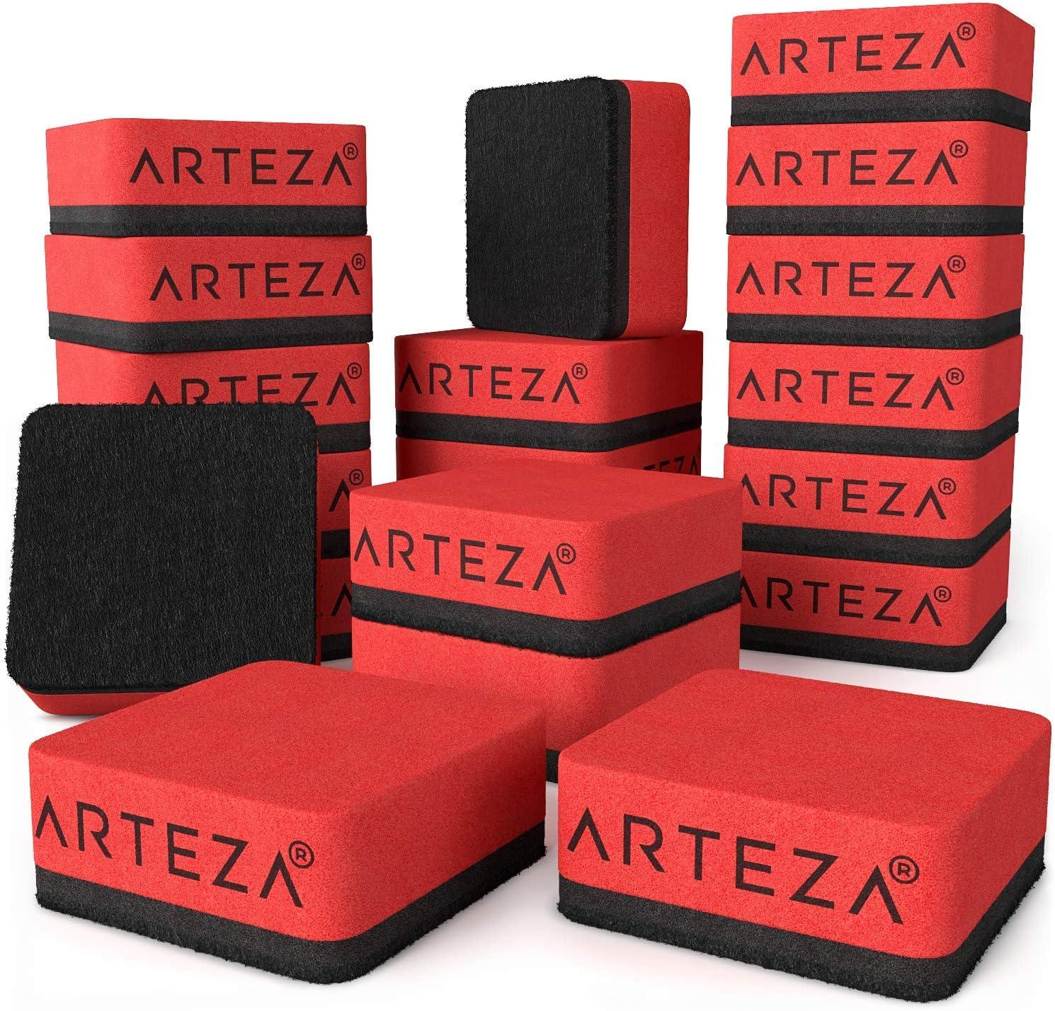Arteza Mini Whiteboard Erasers, Pack of 20, 2 x 2 x 0.8 Inches, Washable Magnetic Erasers for Dry-Erase Boards and Chalkboards, Classroom, Home, and Office Supplies for Students and Teachers(Set of 20)