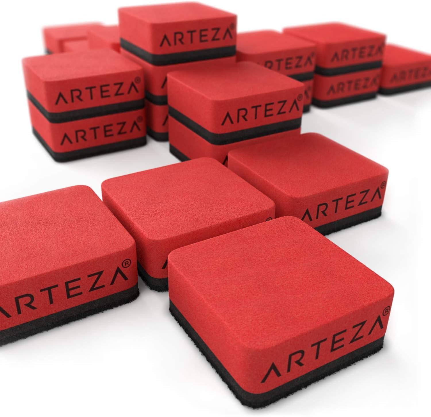 Arteza Mini Whiteboard Erasers, Pack of 20, 2 x 2 x 0.8 Inches, Washable Magnetic Erasers for Dry-Erase Boards and Chalkboards, Classroom, Home, and Office Supplies for Students and Teachers(Set of 20)