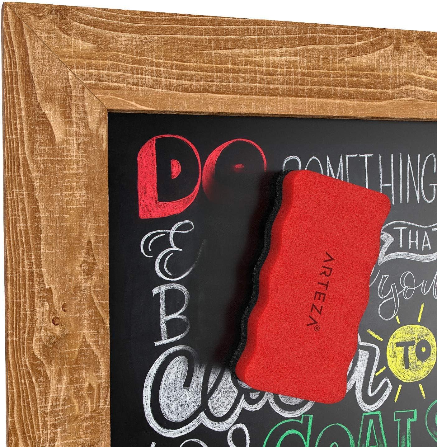 Arteza Chalkboard Cleaner Set with 2 Cleaners, 10-Ounces Each, 1 Microfiber Fabric Towel, 2 Magic Sponges & 1 Magnetic Eraser, Office Supplies for Chalkboards, Blackboards & Glass Surfaces(6)