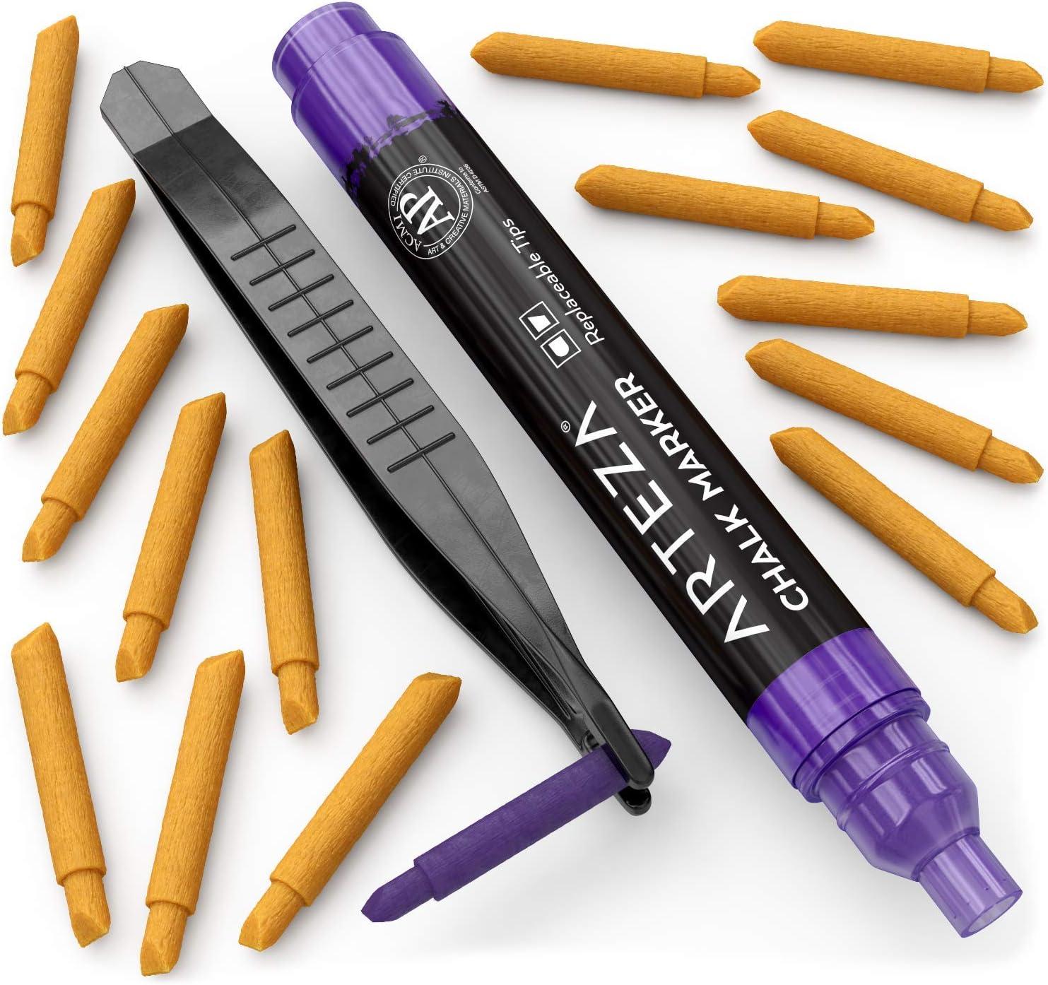 ARTEZA Liquid Chalk Markers, Set of 8, Metallic Colors, Erasable(Bright)