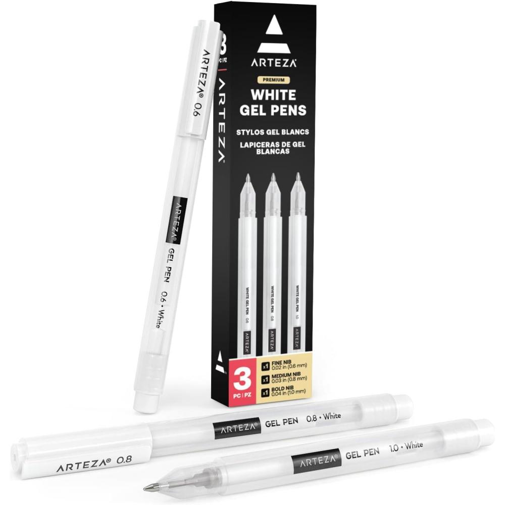 ARTEZA Gel Pens Ink Refills 60-Individual-Color-Bundle Acid-Free (0.8-1.0 mm Tips, Set of 60)(Set of 3)