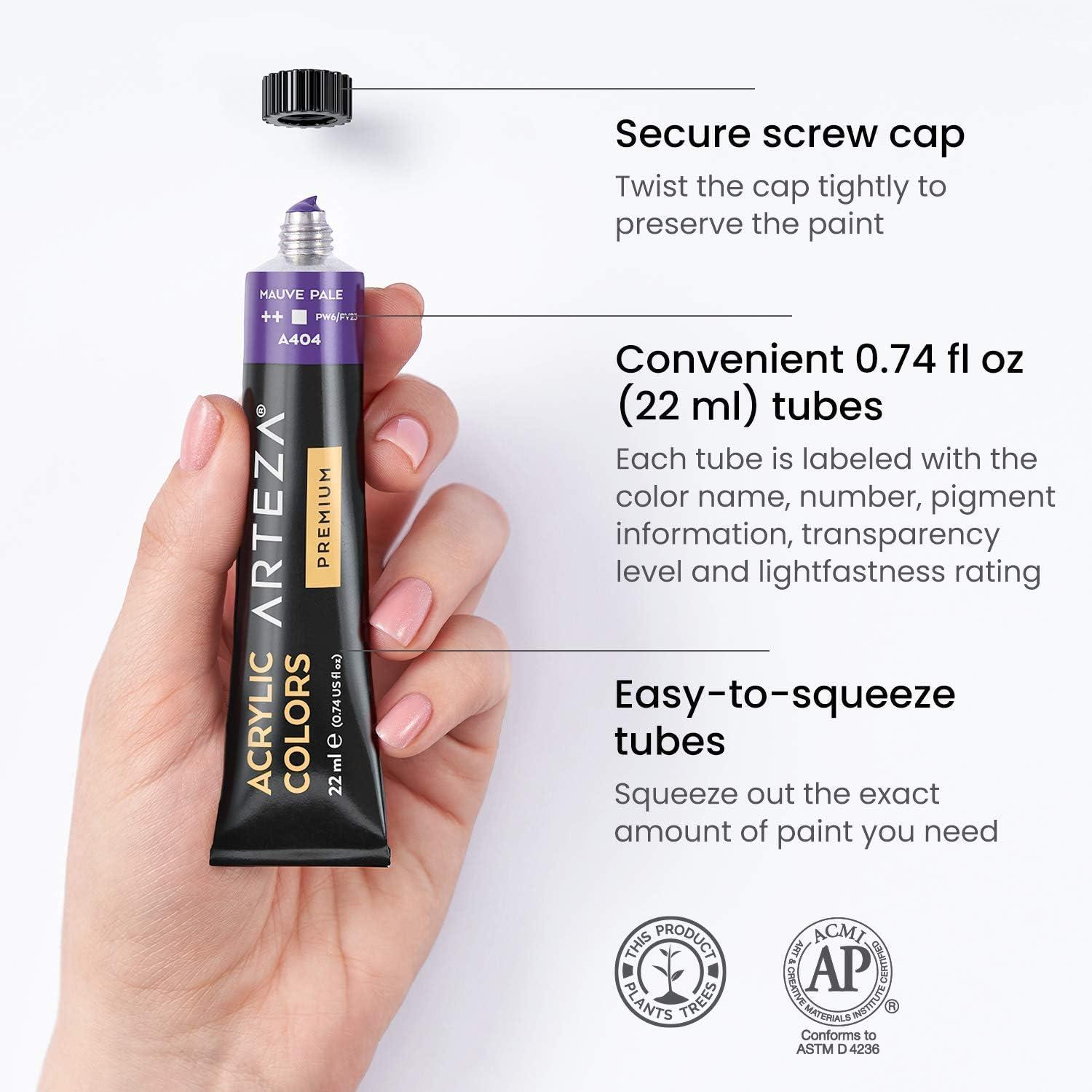 ARTEZA Acrylic Paint Set and Watercolor Paint Set Bundle, Painting Art Supplies for Artist, Hobby Painters & Beginners