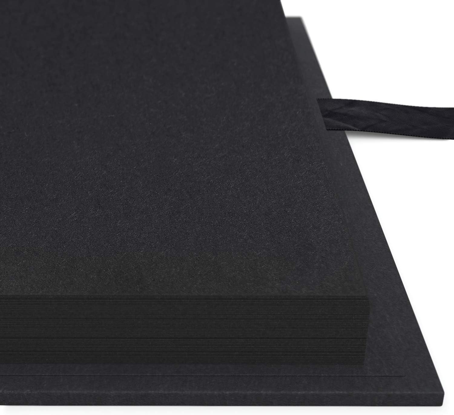 Arteza Blank Scrapbook Set, Black Cover, Spiral Bound, 8.5×11 inches, 2-Pack, 40 Black Pages, 250 gsm, for DIY Crafts, Guest Books, Travelling, Birthday & Holiday Gifts