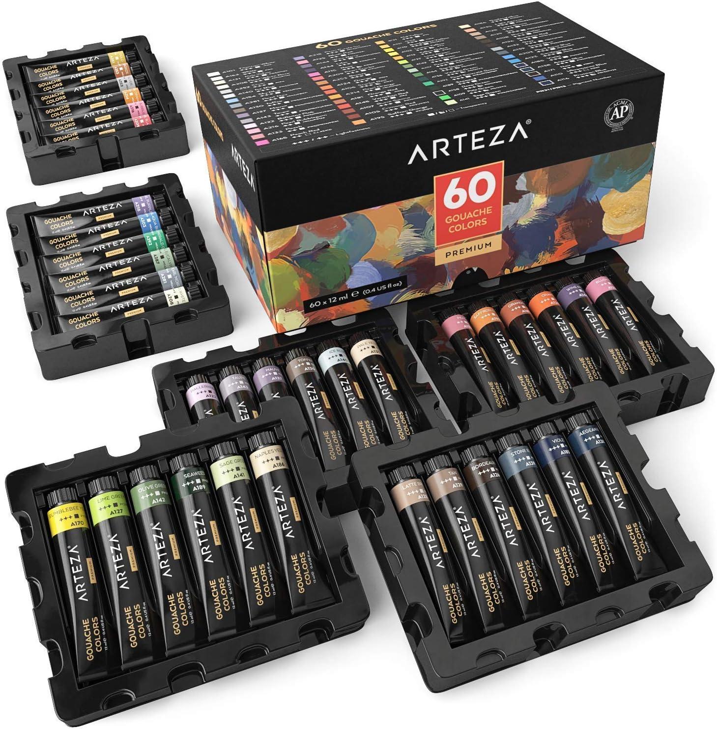 Arteza 5″x7″ Stretched White Blank Canvas, 12 Pack, 100% Cotton, for Painting, Acrylic Pouring, Oil Paint & Wet Art Media.Ideal for Professional Artist, Hobby Painters & Beginners.
