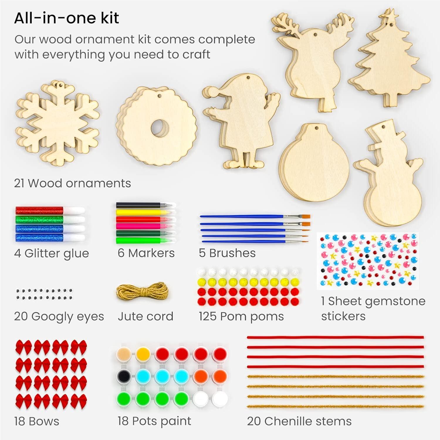 Arteza Kids Felt Kit, 422 Pieces, 21 Pre-Cut Glitter & Glitz Shapes, Assorted Felt Sheets, Glitter Mini-Pieces, Chenille Stems, and Accessories, Educational Kids’ Craft Supplies to Inspire Creativity(200 Pieces)