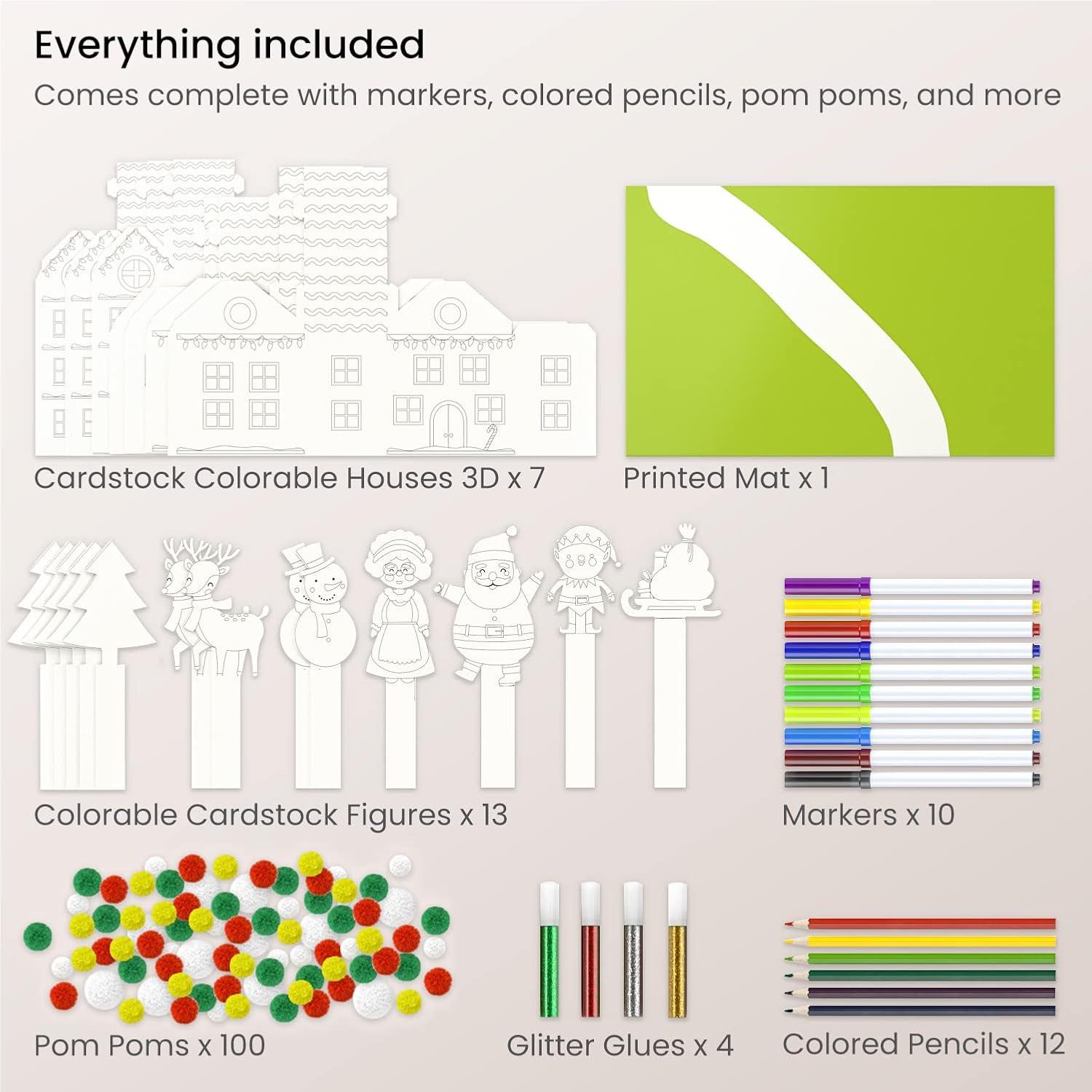 Arteza Kids Felt Kit, 422 Pieces, 21 Pre-Cut Glitter & Glitz Shapes, Assorted Felt Sheets, Glitter Mini-Pieces, Chenille Stems, and Accessories, Educational Kids’ Craft Supplies to Inspire Creativity(146 Pieces)