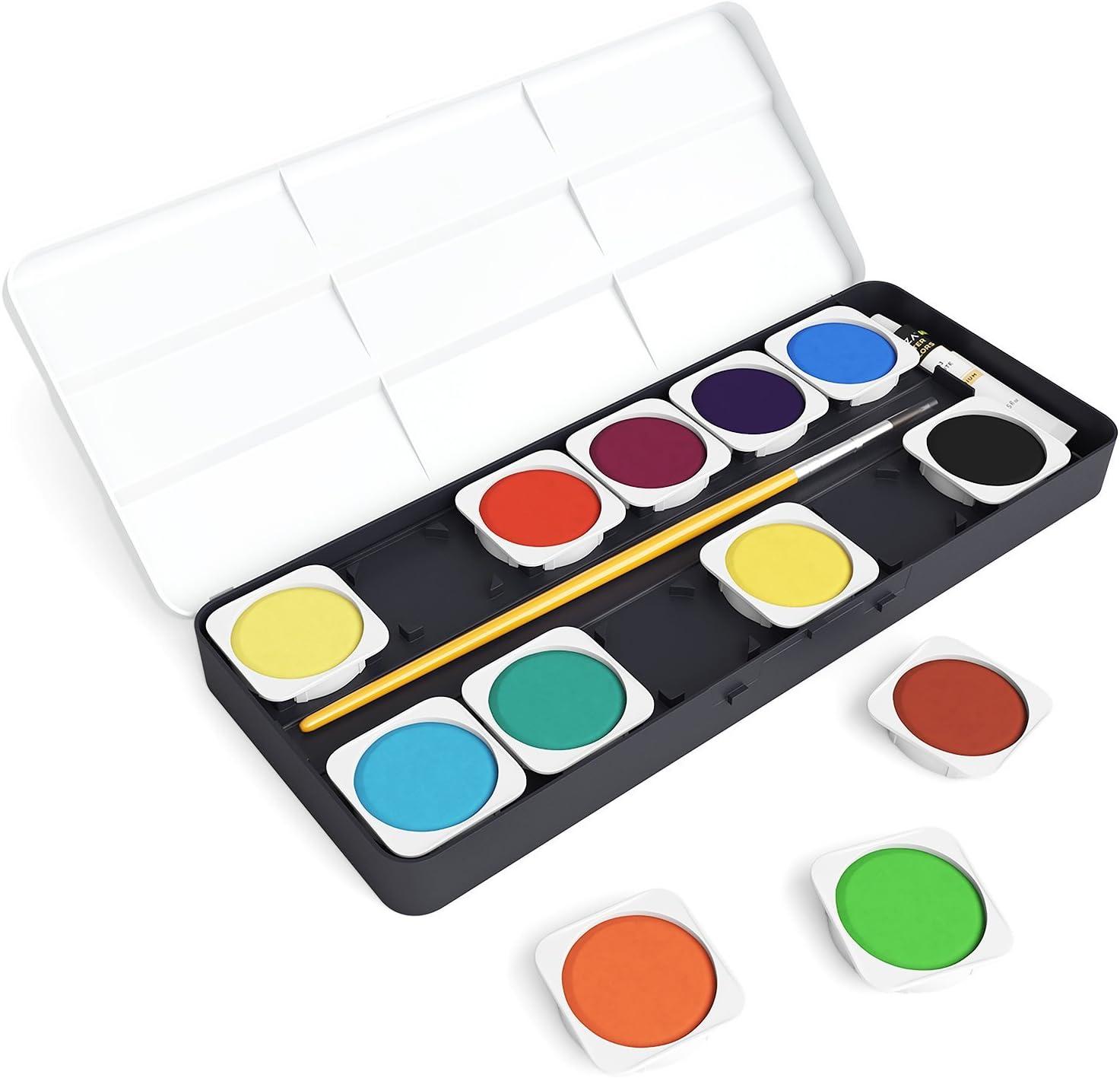 ARTEZA Watercolor Paint Set for Kids, 25 Water Colors, Watercolor Set Includes Paint Brush, Watercolor Supplies for Kids