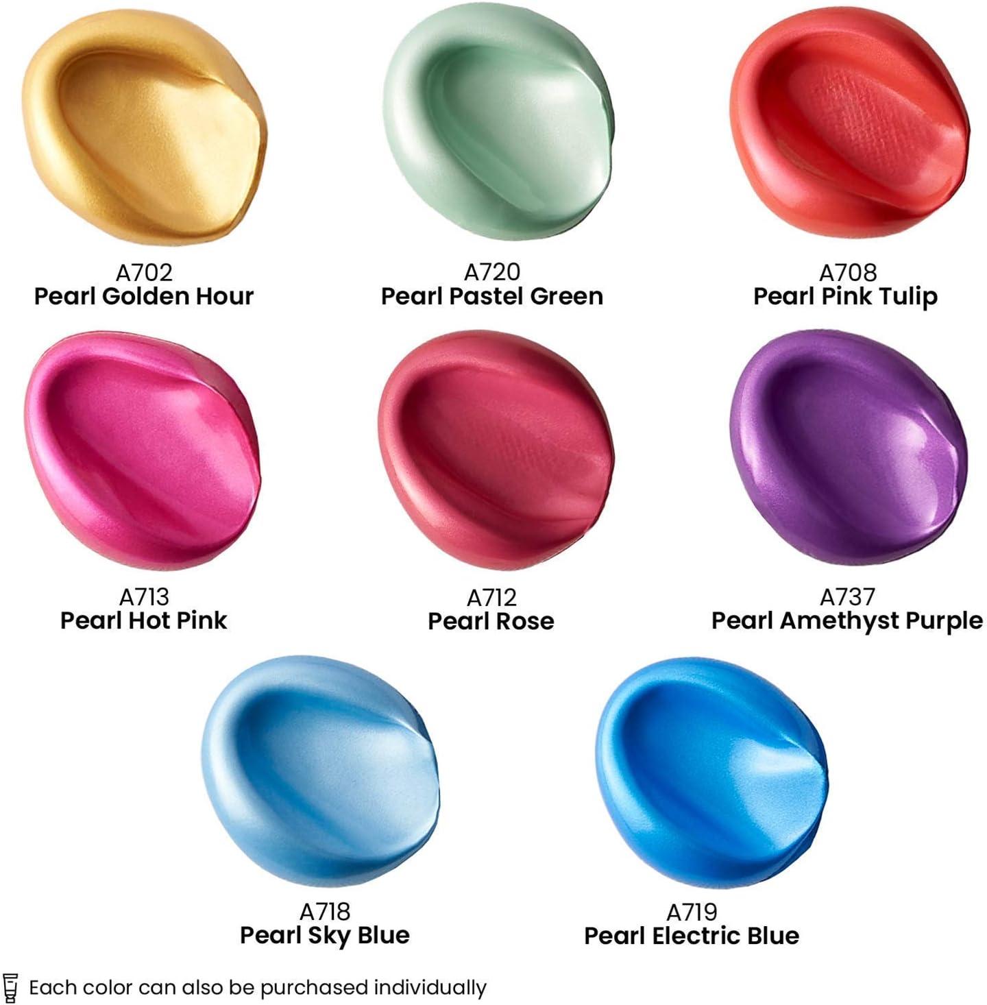ARTEZA Metallic Acrylic Paint Bundle: Jewel and Essentials Colors, Painting Art Supplies for Artist, Hobby Painters & Beginners