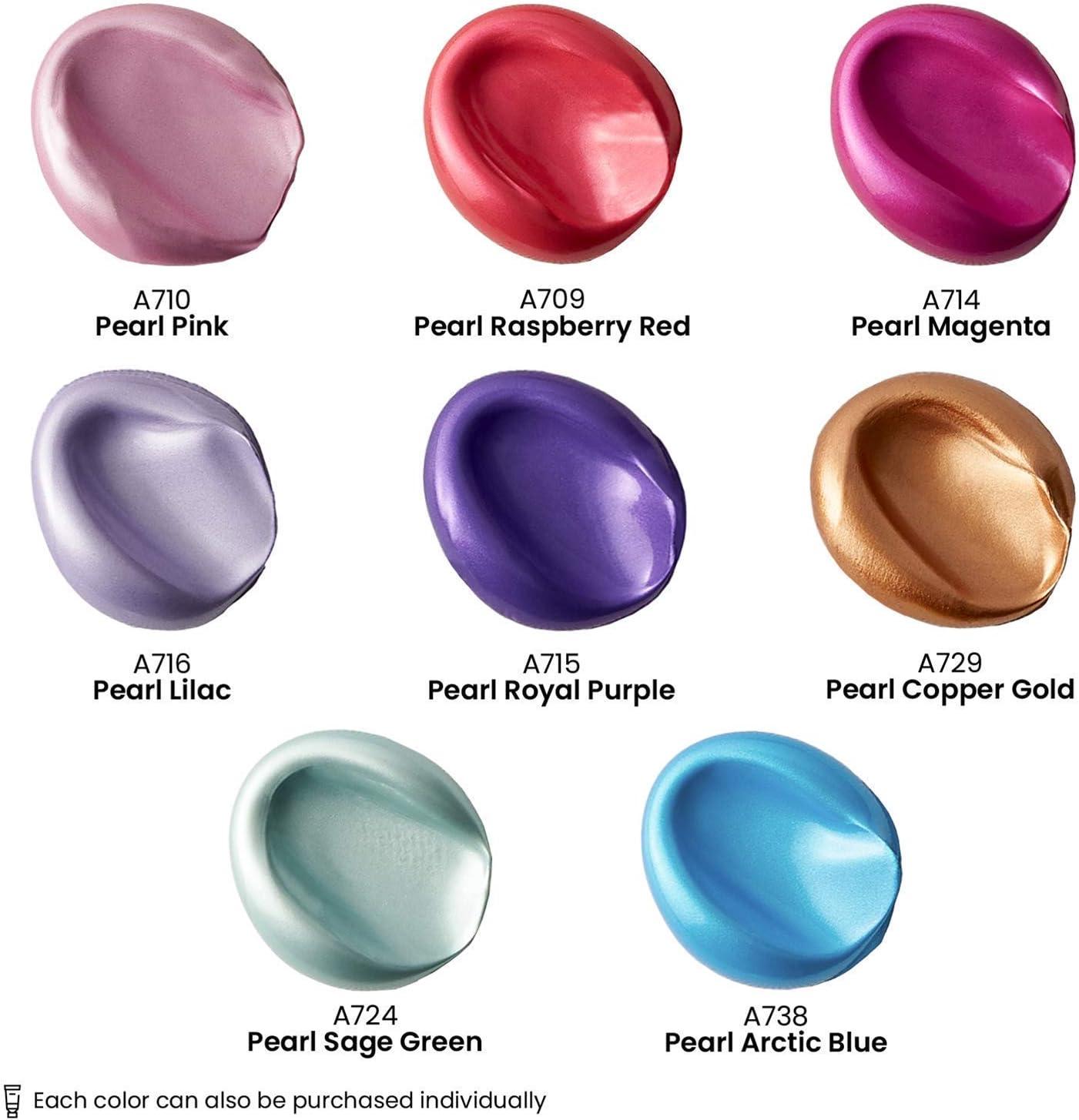 ARTEZA Metallic Acrylic Paint Bundle: Jewel and Essentials Colors, Painting Art Supplies for Artist, Hobby Painters & Beginners