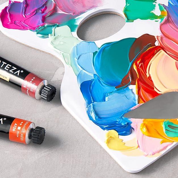 ARTEZA Disposable Palette Paper Pad, 9×12 Inch, Pack of 2, 80 Sheets, 54 lb, Glue-Bound, Bleed-Proof Paint Palette with Thumb Hole(9×12 Inch  Pack of 1)