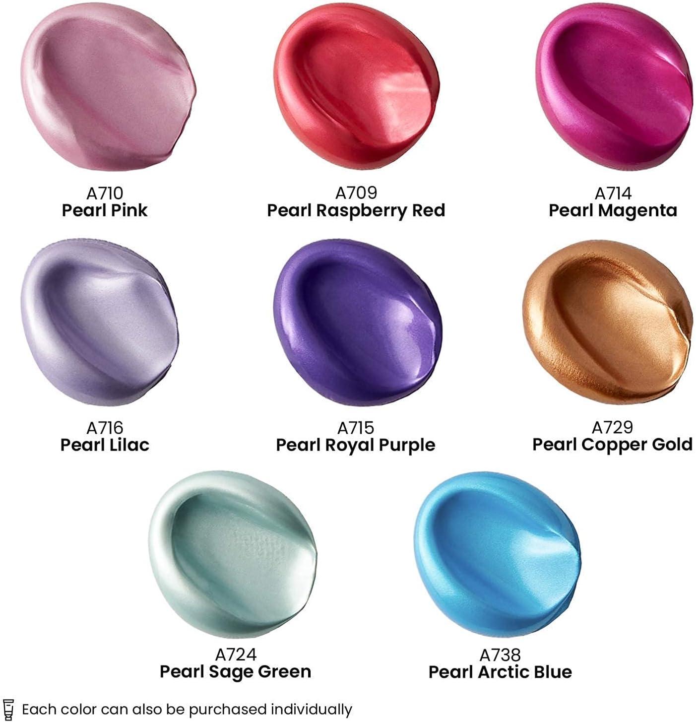 ARTEZA Metallic Acrylic Paint Set of 8 Vibrant Essentials Colors and Acrylic Paint Set of 60 Colors Bundle, Painting Art Supplies for Artist, Hobby Painters & Beginners