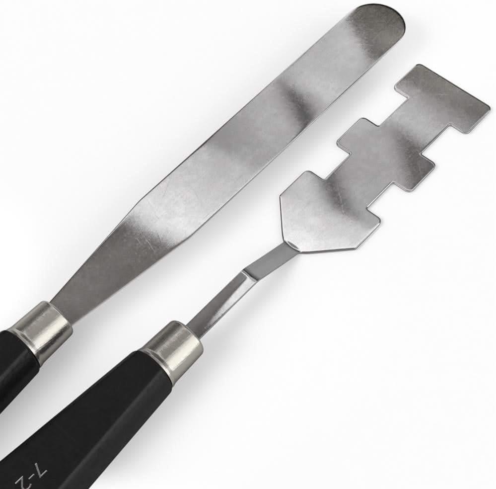 Arteza Palette Knife, Size No. 17, Durable Flexible Stainless-Steel Blade & Break-Resistant Wooden Handle, Art Supplies for Oil and Acrylic Painting(Sizes #17  #7)