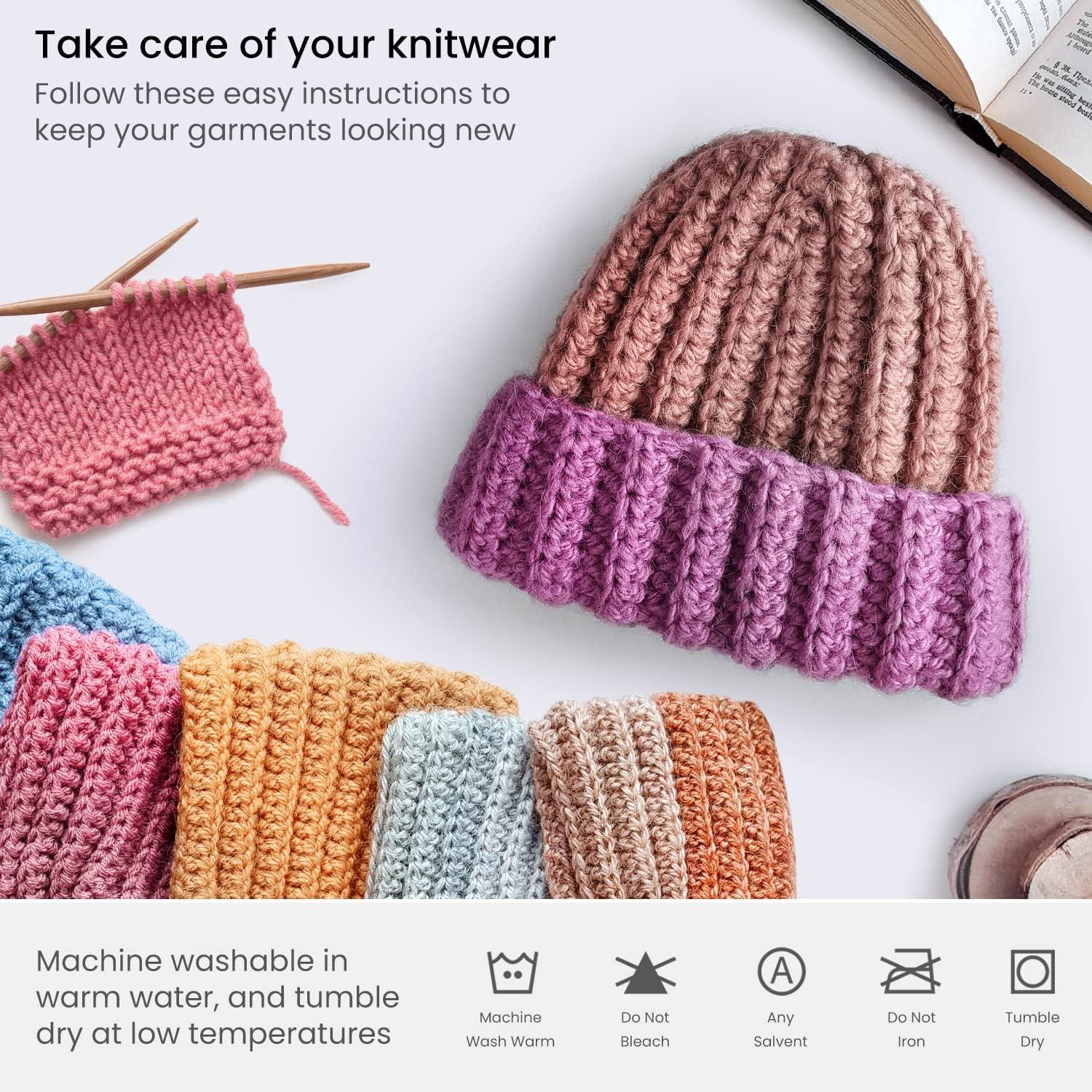 ARTEZA Acrylic Yarn for Crocheting, 4 x 200-g Skeins of Worsted Yarn for Knitting, Mossy A602, Knitting & Crochet Supplies(Light)