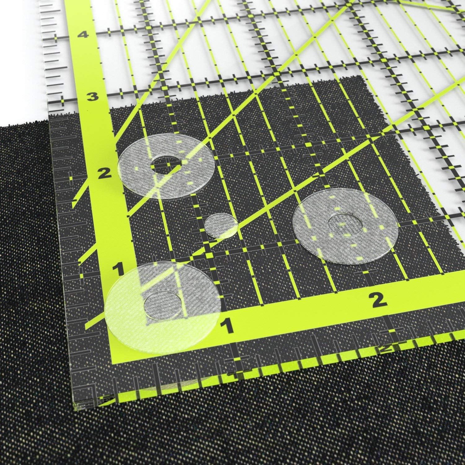 ARTEZA Quilting Ruler, Laser Cut Acrylic, Double Colored Grid Lines, 6″x6″(Set 4)