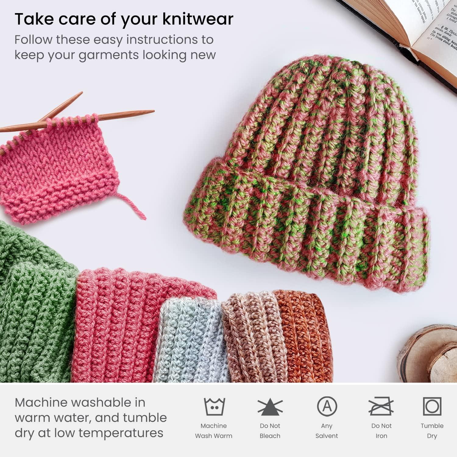 ARTEZA Acrylic Yarn for Crocheting, 4 x 200-g Skeins of Worsted Yarn for Knitting, Mossy A602, Knitting & Crochet Supplies(Holly Jolly)