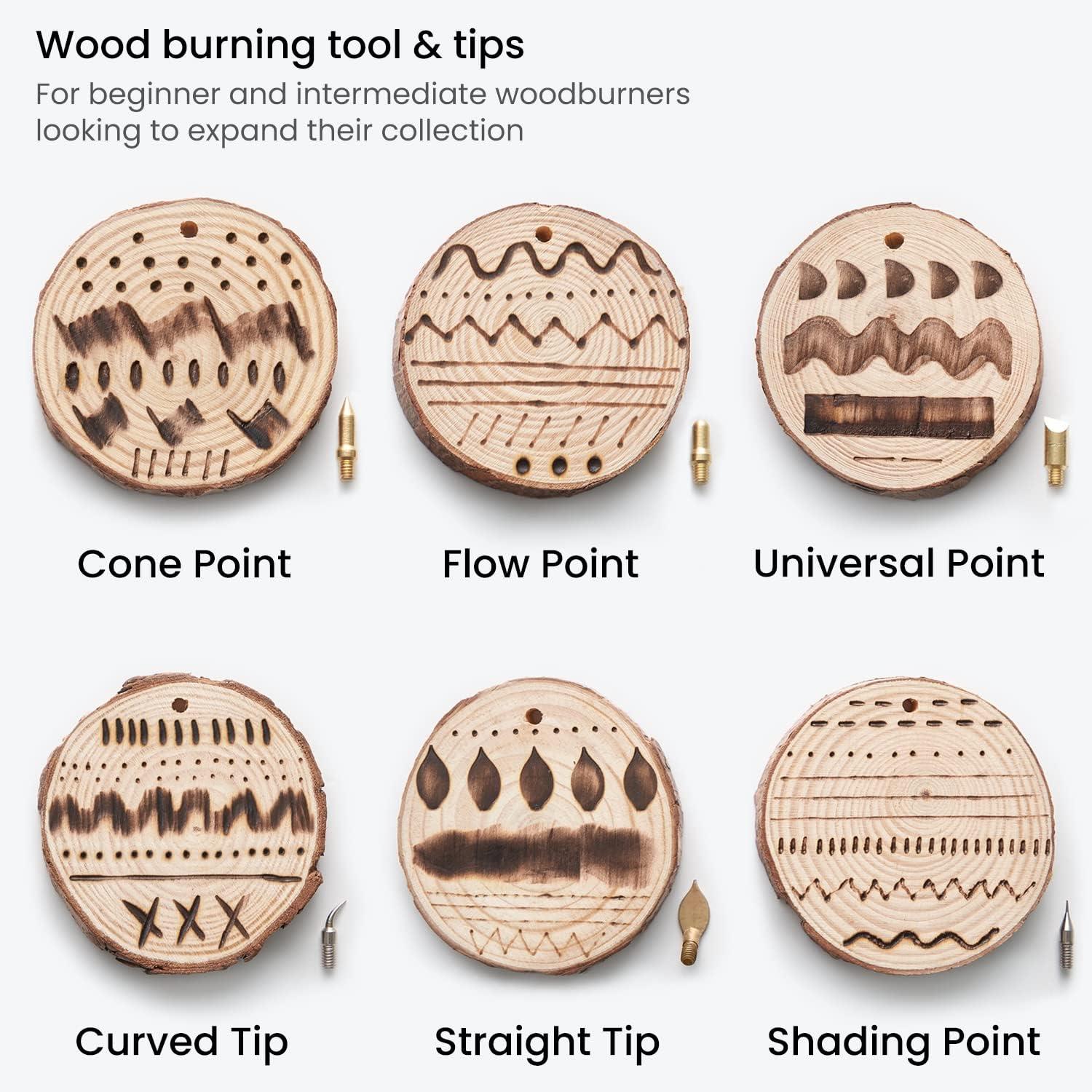 Arteza Wood Burning Kit, 1 Pyrography Pen, 6 Interchangeable Tips, 300–400°C, 25W, Heat Shield and Stand, for Beginners, Intermediates, and Hobbyists
